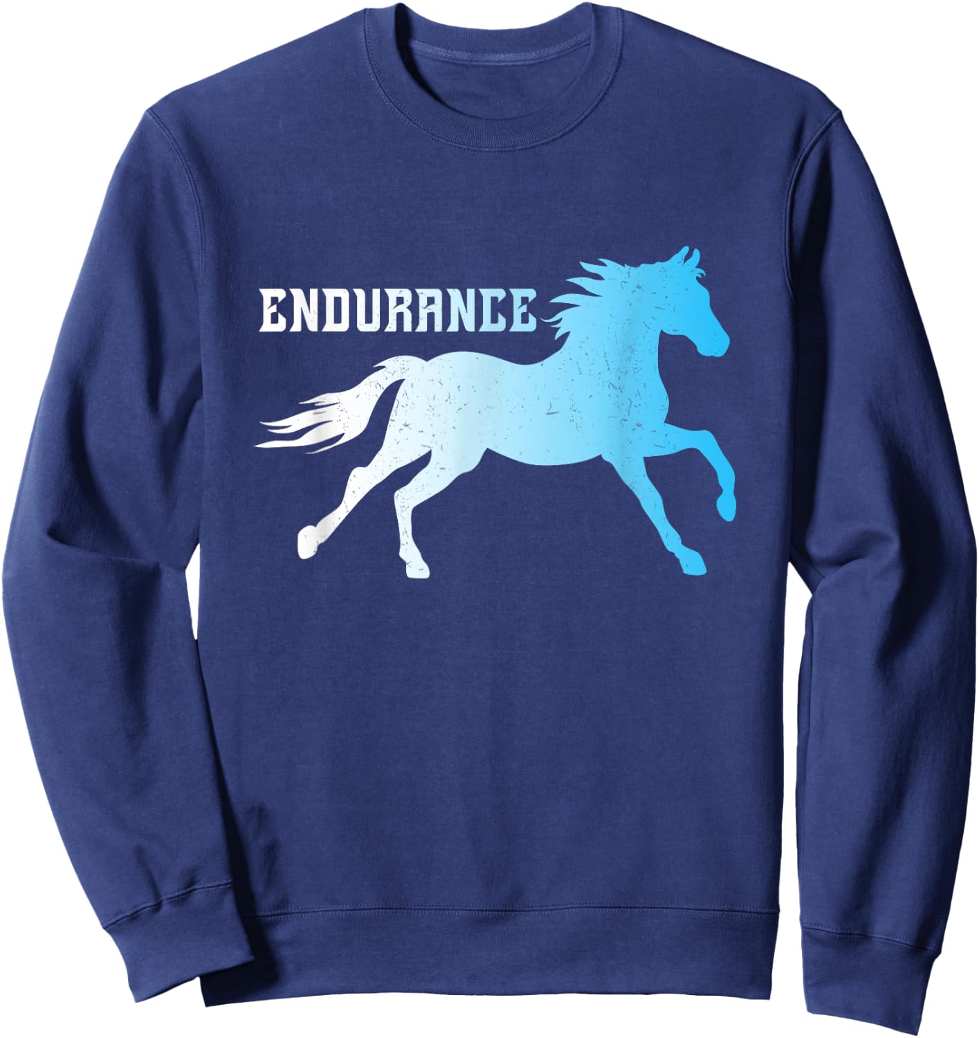 Retro, Endurance, Running Horse Sweatshirt - Sweatshirt | Navy