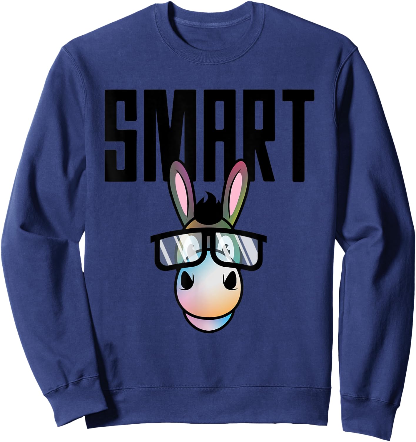 Funny Smart Donkey Horseback Riding Lover Gift Women Sweatshirt - Sweatshirt | Navy