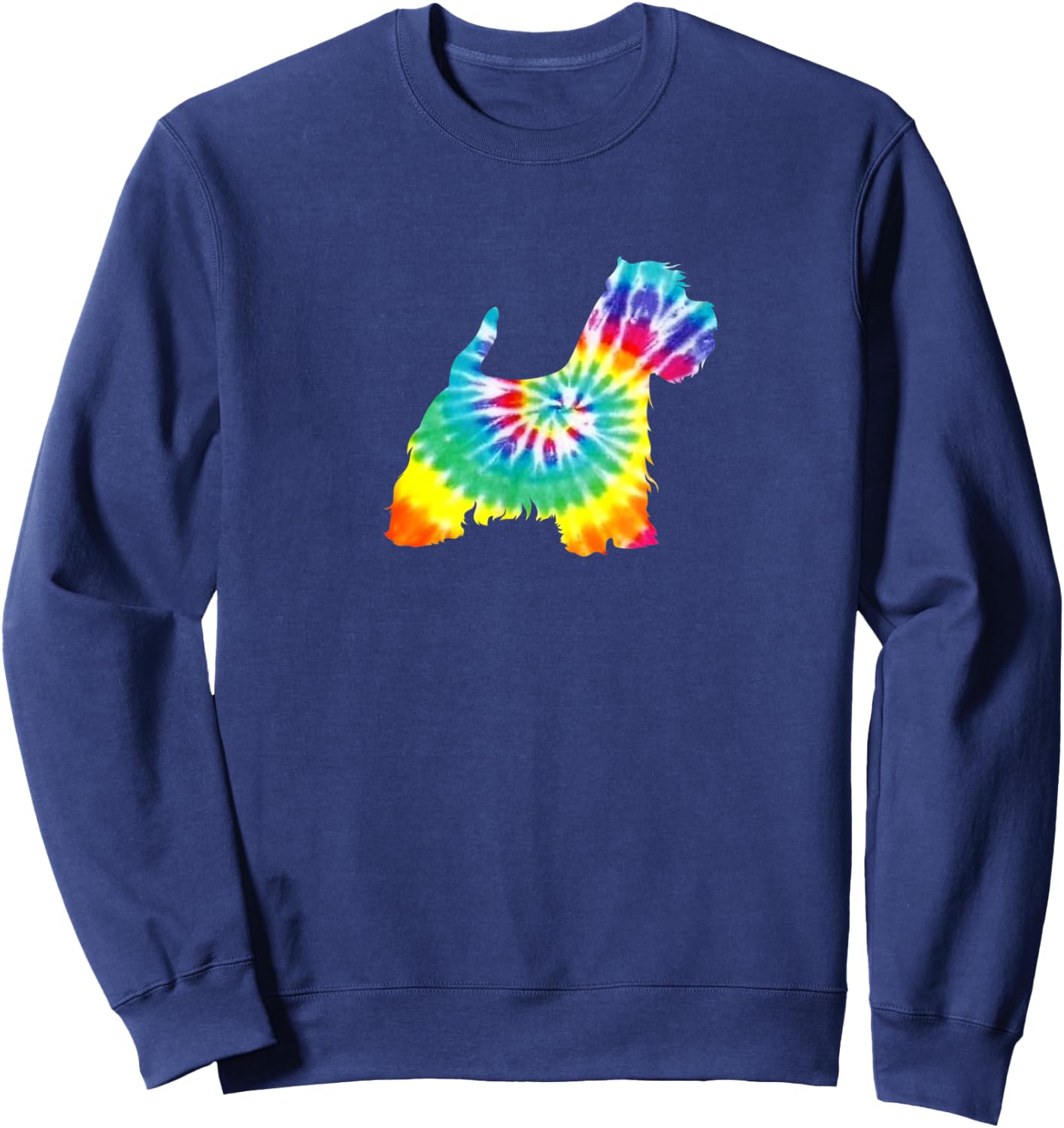 West Highland Terrier Dog Tie Dye Gift Mothers Sweatshirt - Sweatshirt | Navy