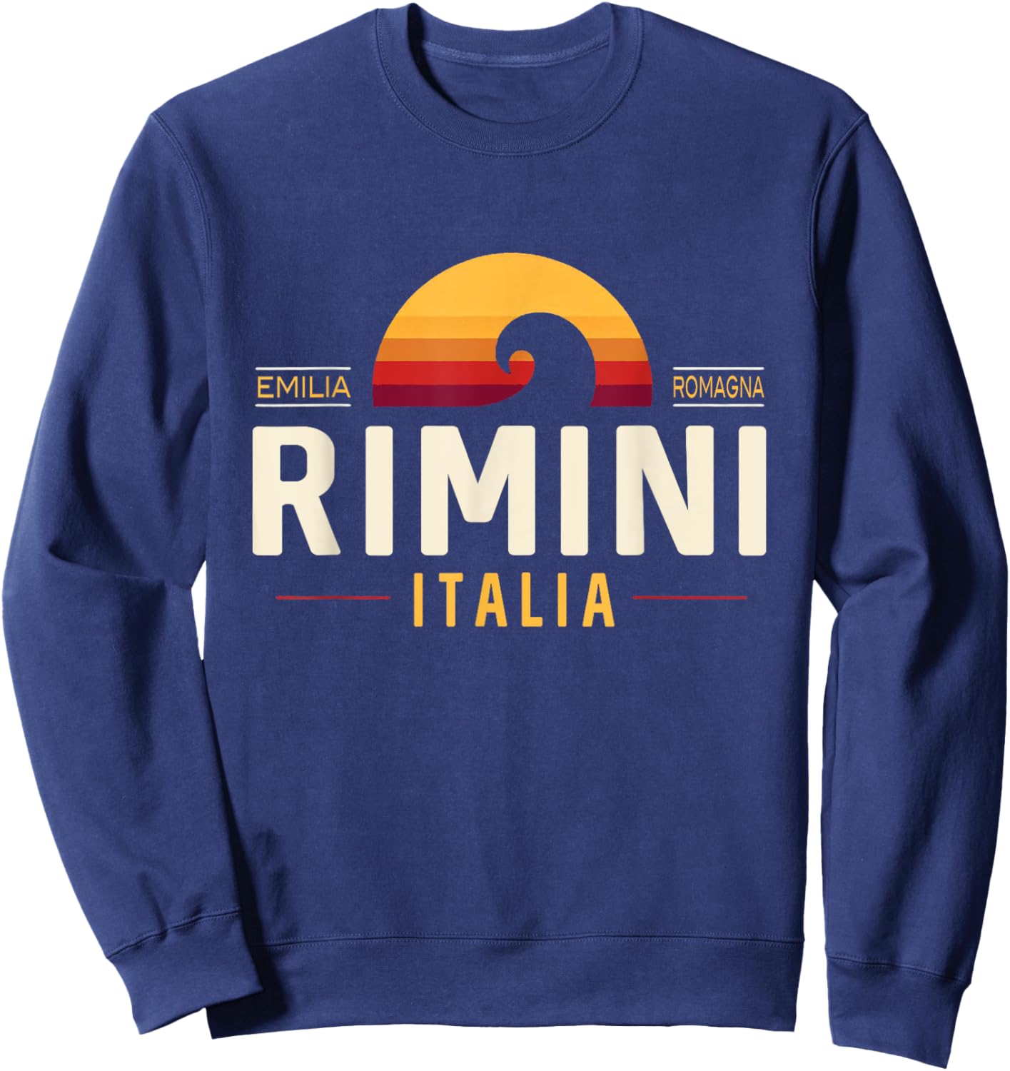 Rimini Italy | Rimini Emilia-Romagna Italia Retro Wave Sweatshirt - Sweatshirt | Navy