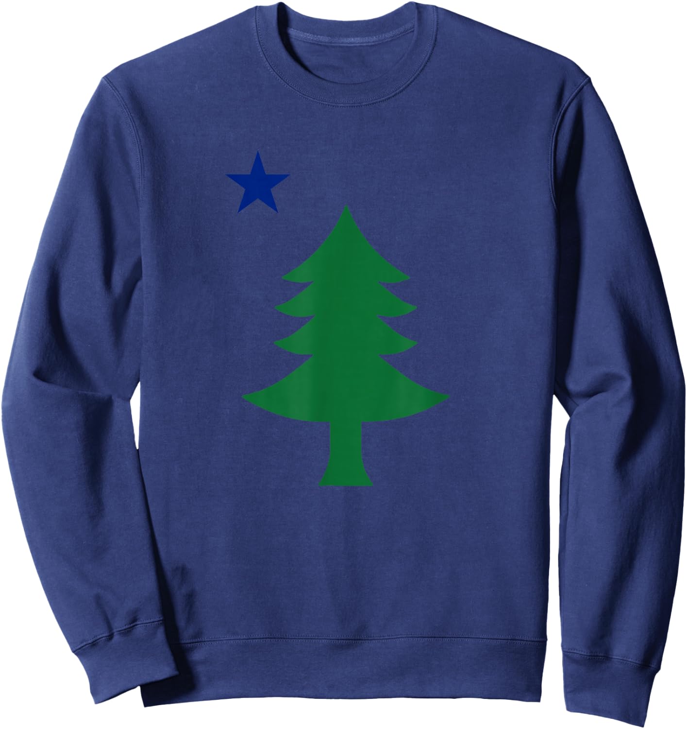 Maine Pine Tree State Flag Vintage USA America Souvenir Sweatshirt - Sweatshirt | Navy