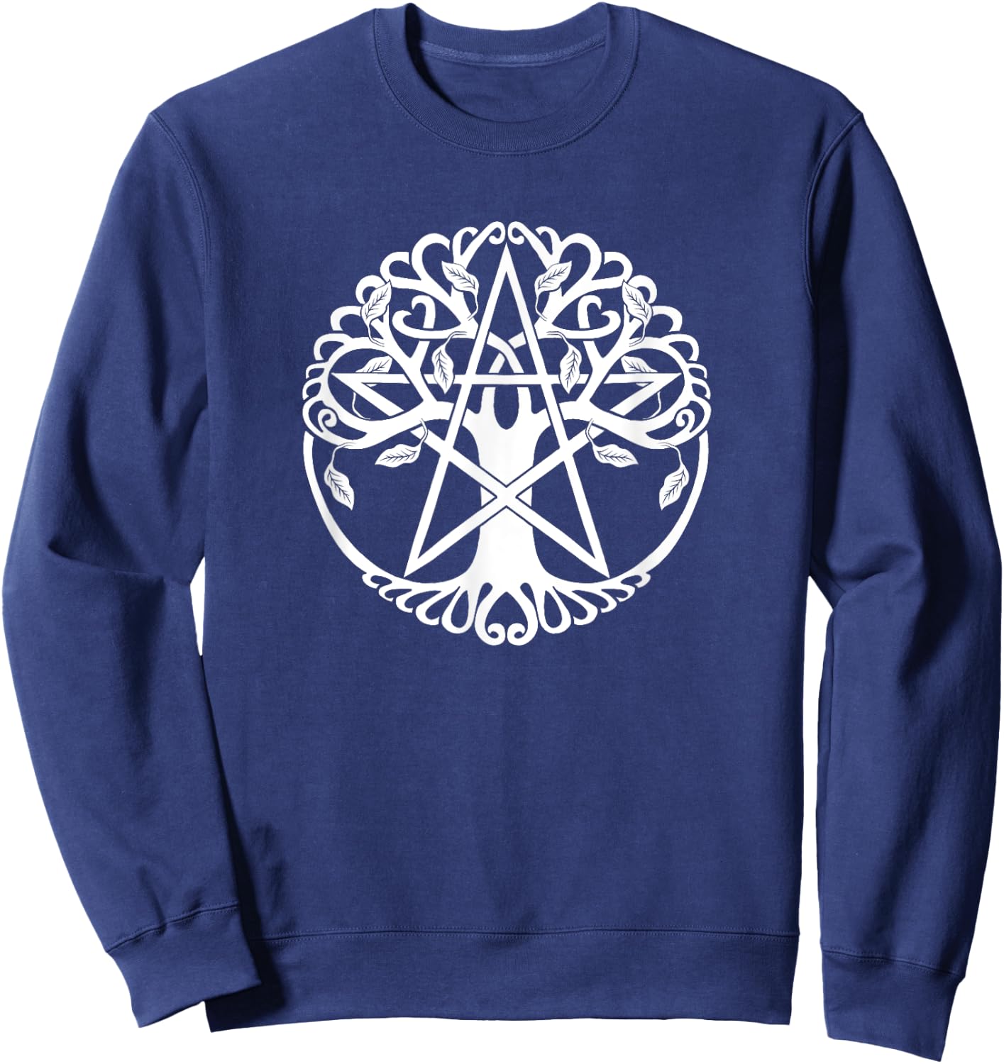 Wiccan Nature Witch Tree Pentacle Sweatshirt - Sweatshirt | Navy
