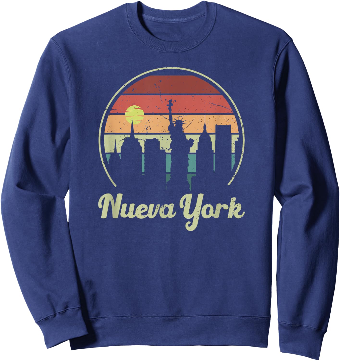 Nueva York New York Retro Style Vintage Spanish Sweatshirt - Sweatshirt | Navy
