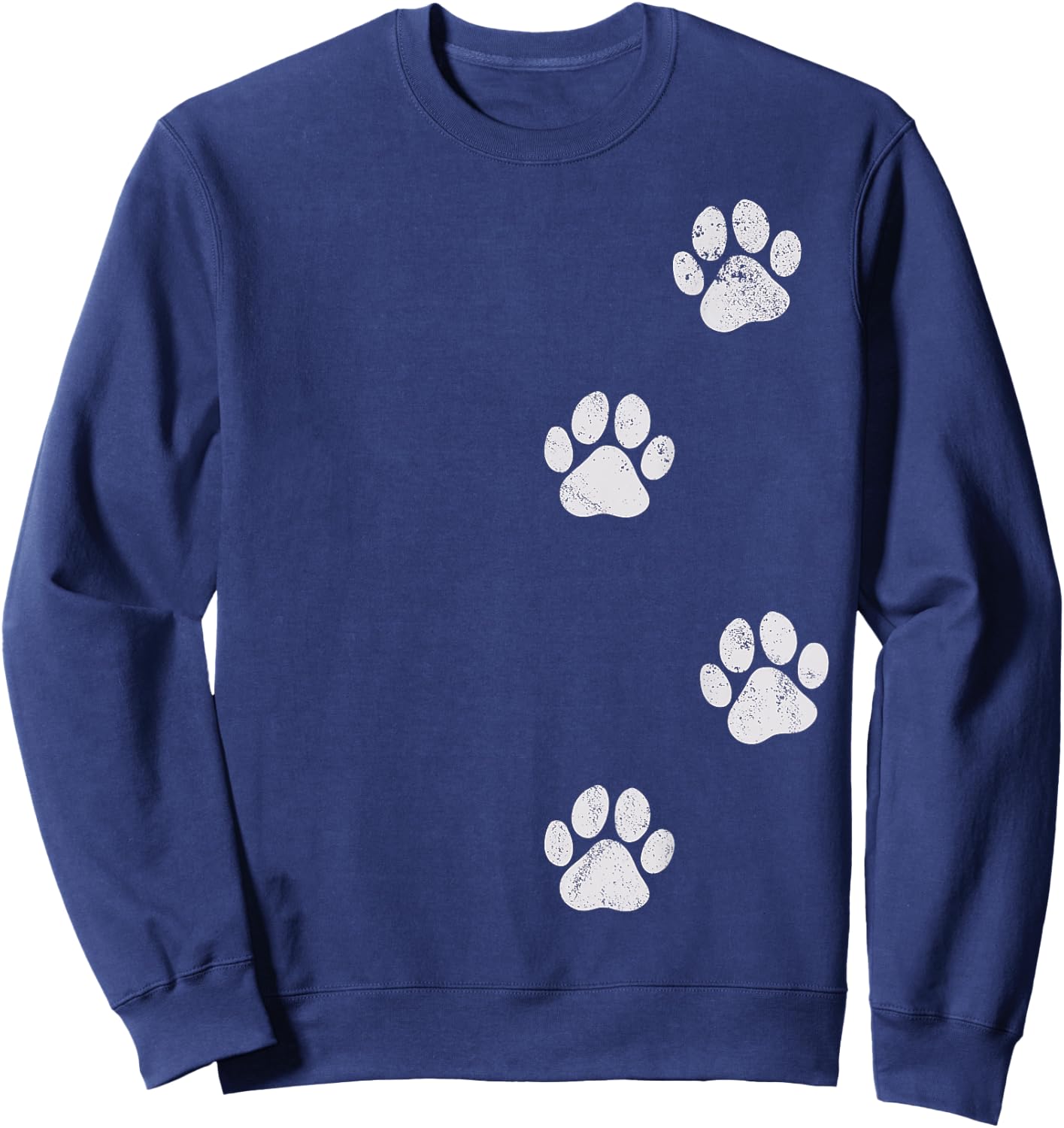 Paw Print Dog Cat Pet Lover Women Girls Kids Sweatshirt - Sweatshirt | Navy