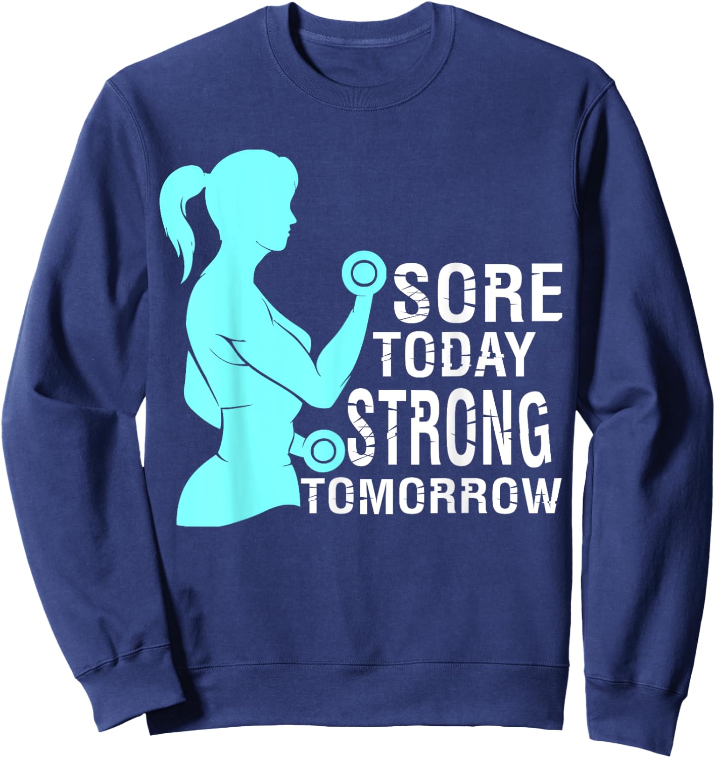 Women Gym Motivation Workout Motivational Fitness Lover Gift Sweatshirt - Sweatshirt | Navy