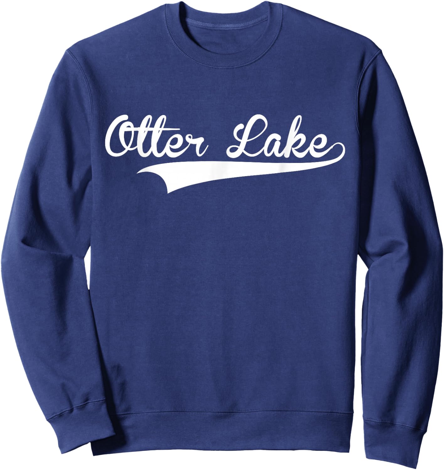 OTTER LAKE Baseball Vintage Retro Font Sweatshirt - Sweatshirt | Navy