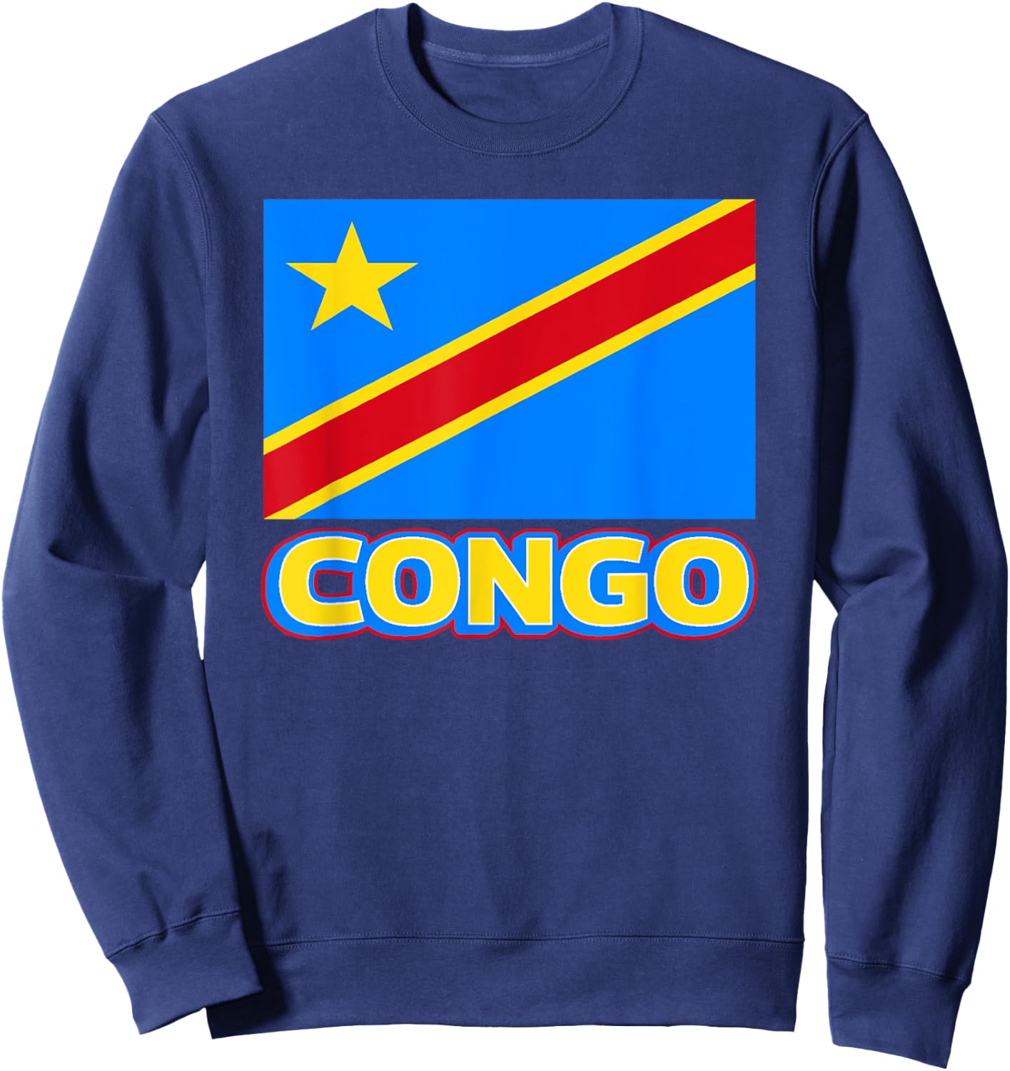 Congolese Flag Of The DRC African Men Women Kids Congo Sweatshirt - Sweatshirt | Navy