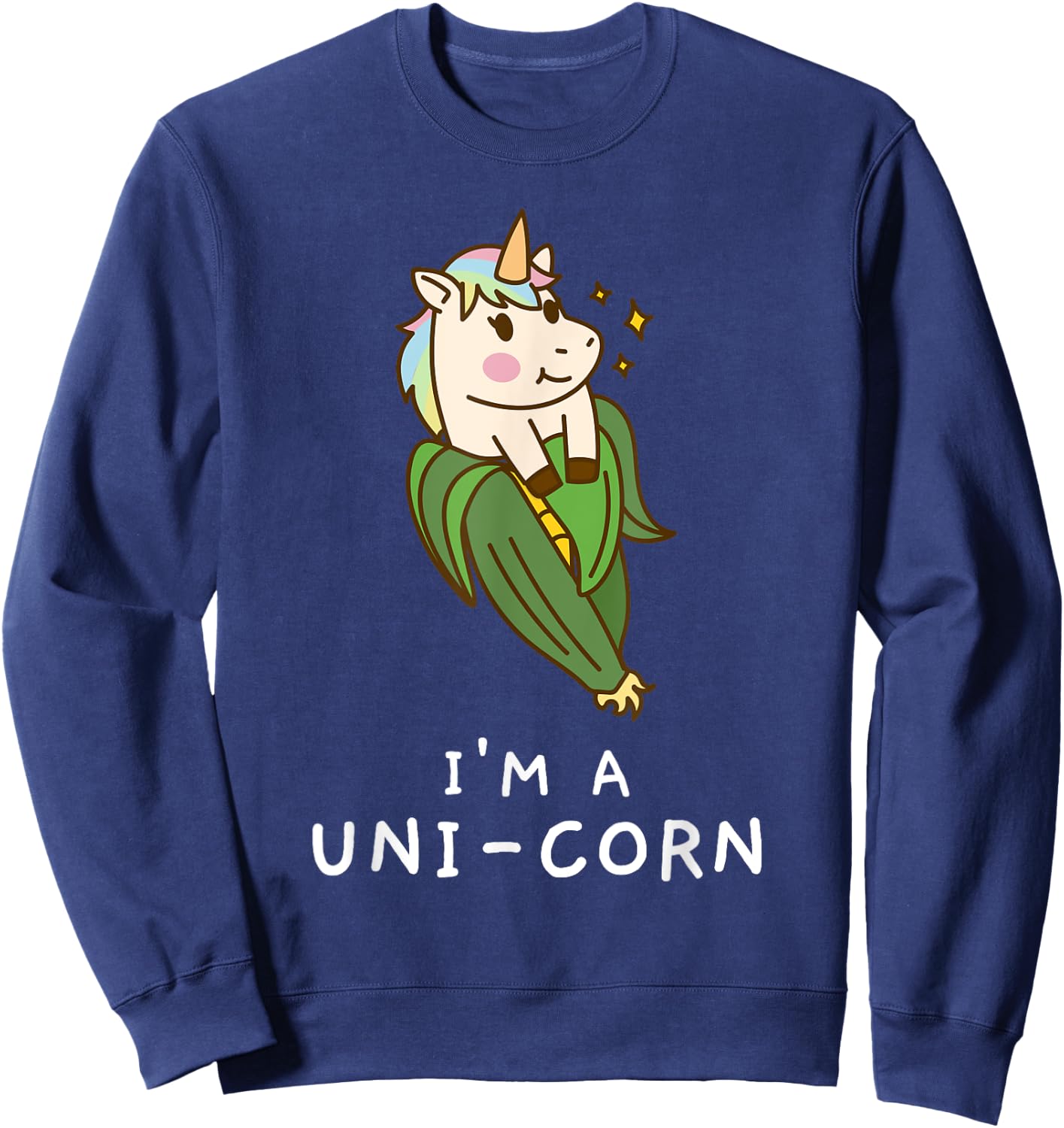 Funny Unicorn Corn Pajamas Girls Kids Farmer Gifts Sweatshirt - Sweatshirt | Navy