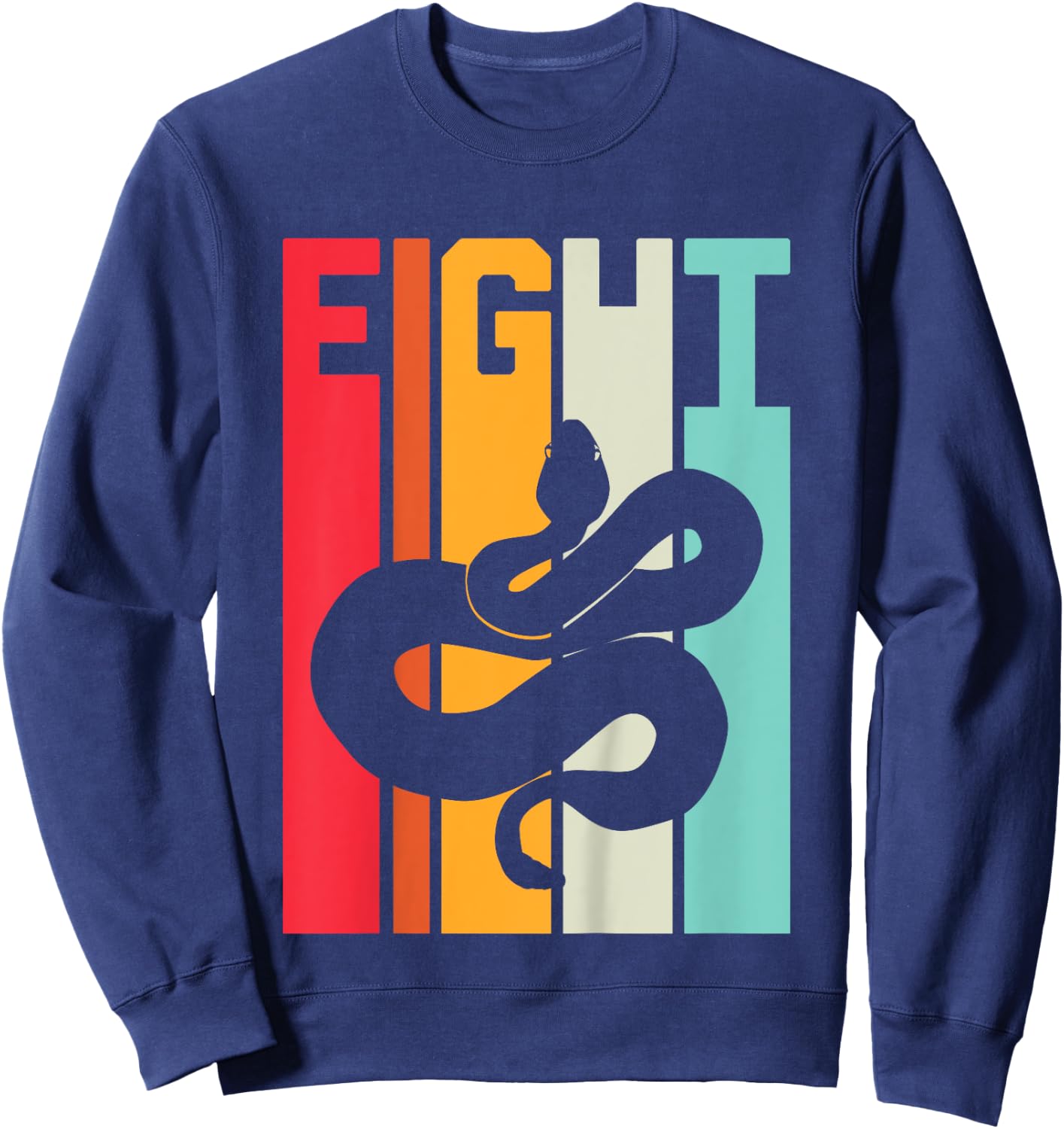 8th Birthday Vintage Snake Lover Pet Reptile 8 Years Old Sweatshirt - Sweatshirt | Navy