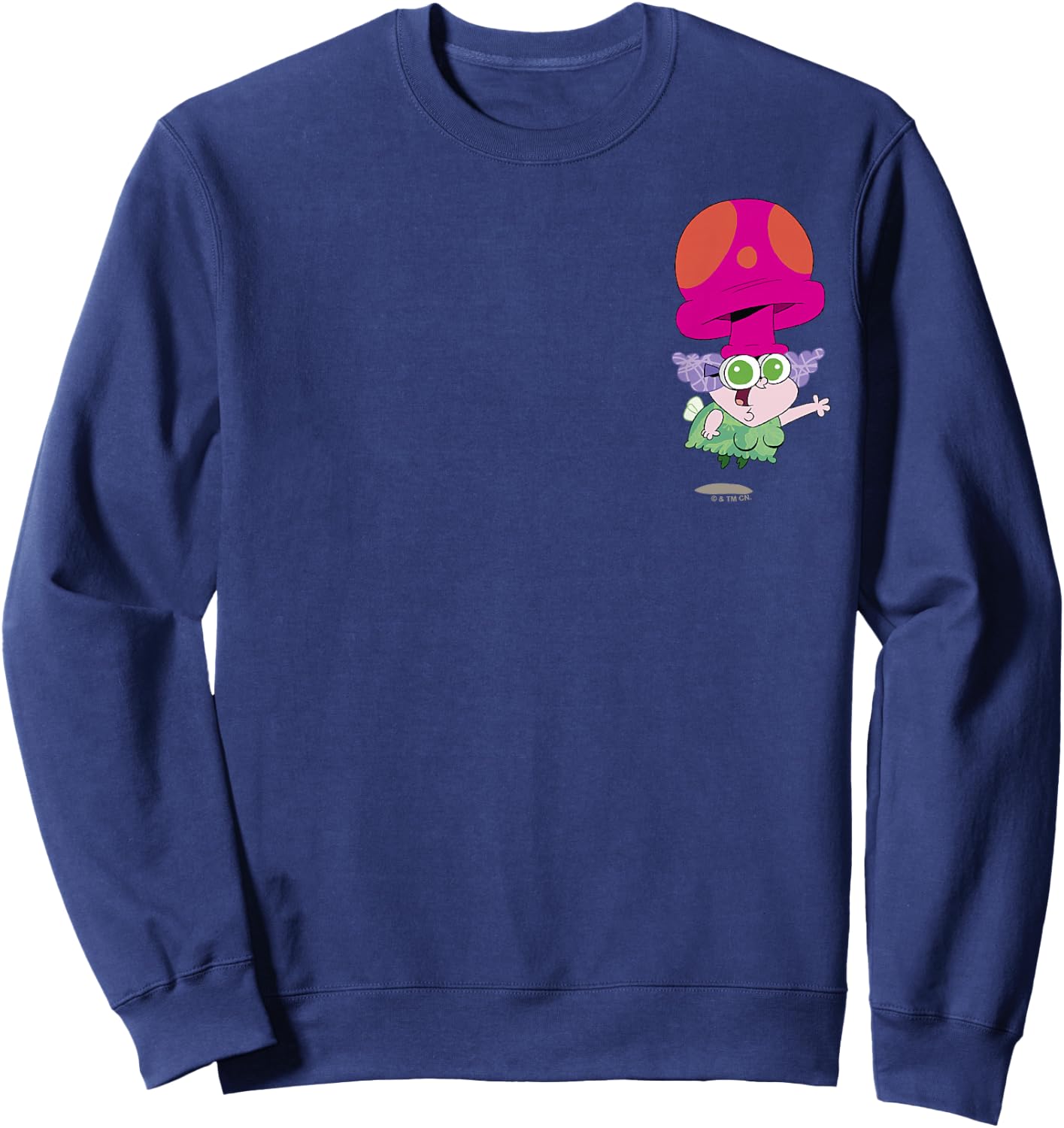 Chowder Truffles Happy Pose Full Body Shot Pocket Logo Sweatshirt - Sweatshirt | Navy