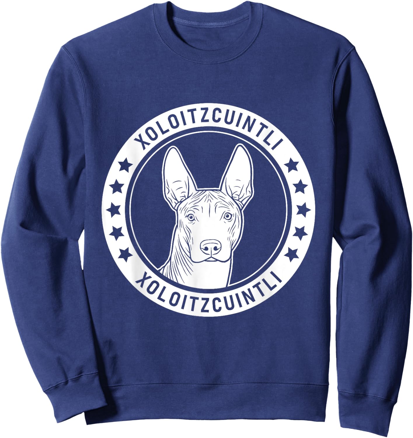 Xoloitzcuintli Dog Portrait Xolo Dog Sweatshirt - Sweatshirt | Navy