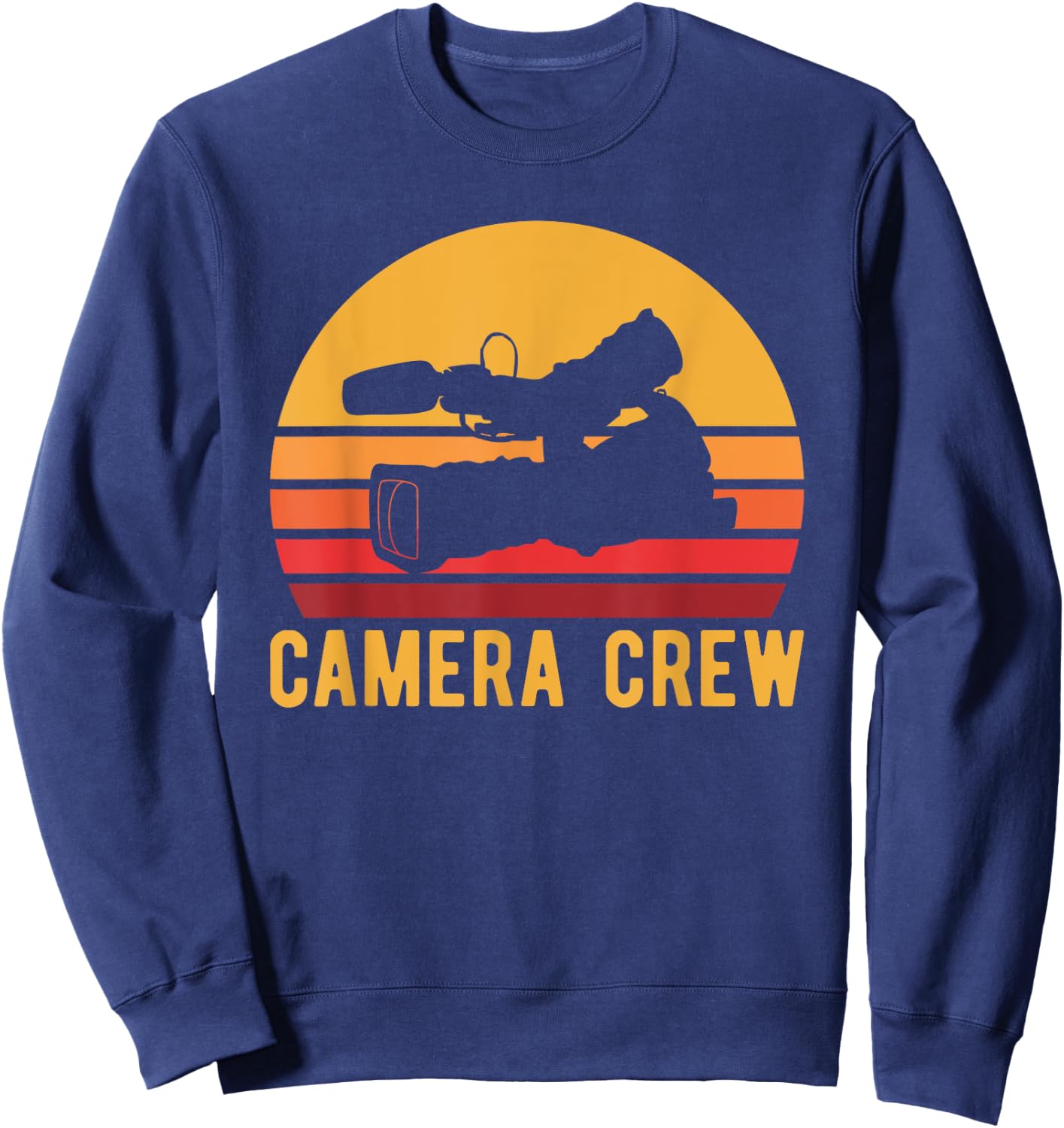 Retro Camera Crew Vintage Cinema Production Sweatshirt - Sweatshirt | Navy