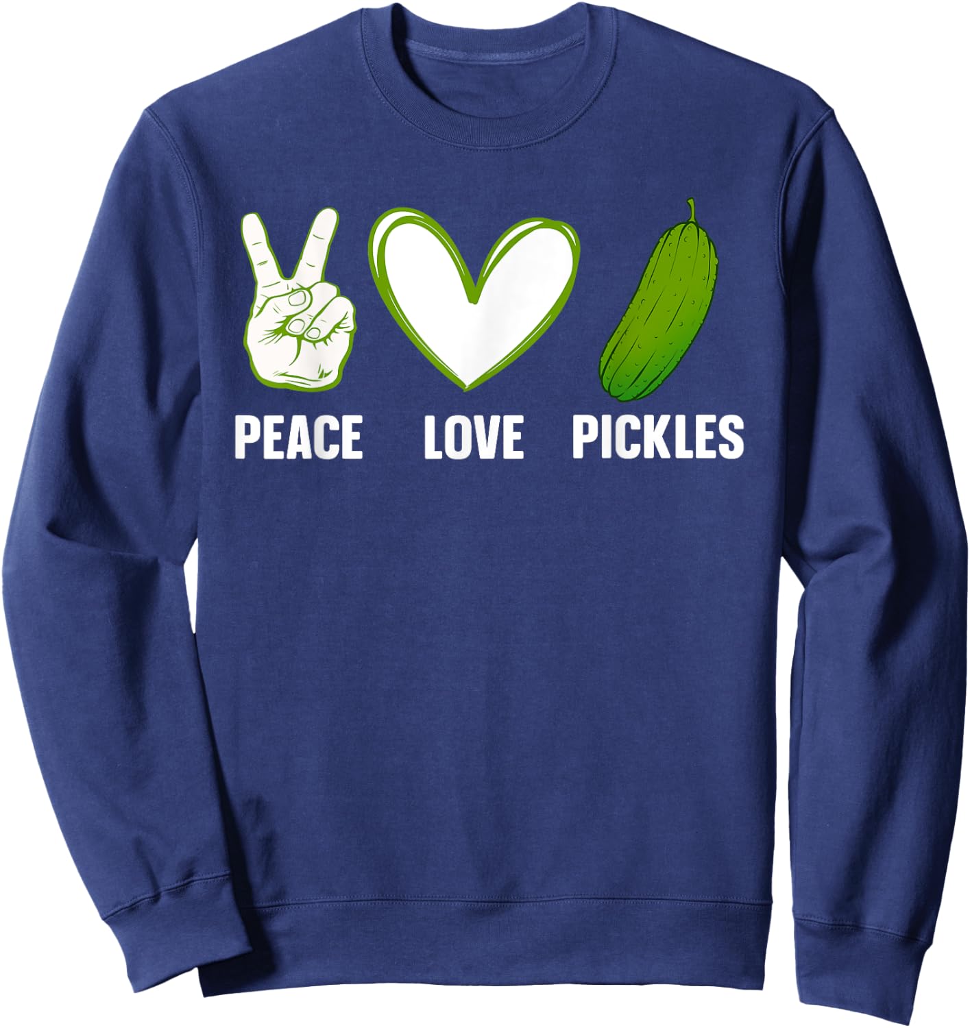 Funny Pickle Themed Design Women Kids Pickle Lover Sweatshirt - Sweatshirt | Navy