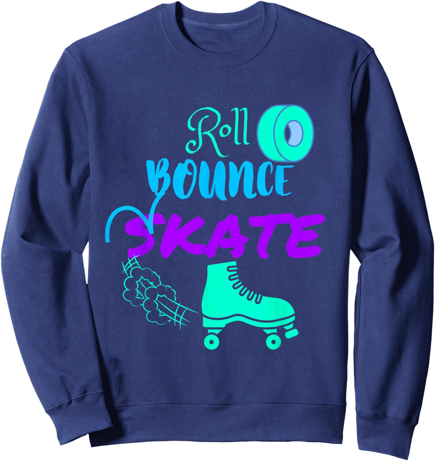 Roll Bounce Skate | Rollerskating Sweatshirt - Sweatshirt | Navy