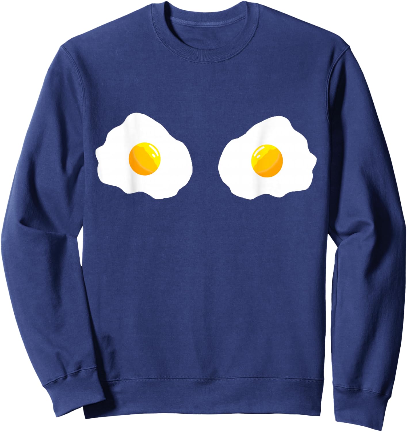 Fried Egg Bra Bikini Eggs Funny Fried Egg Costume Sweatshirt - Sweatshirt | Navy