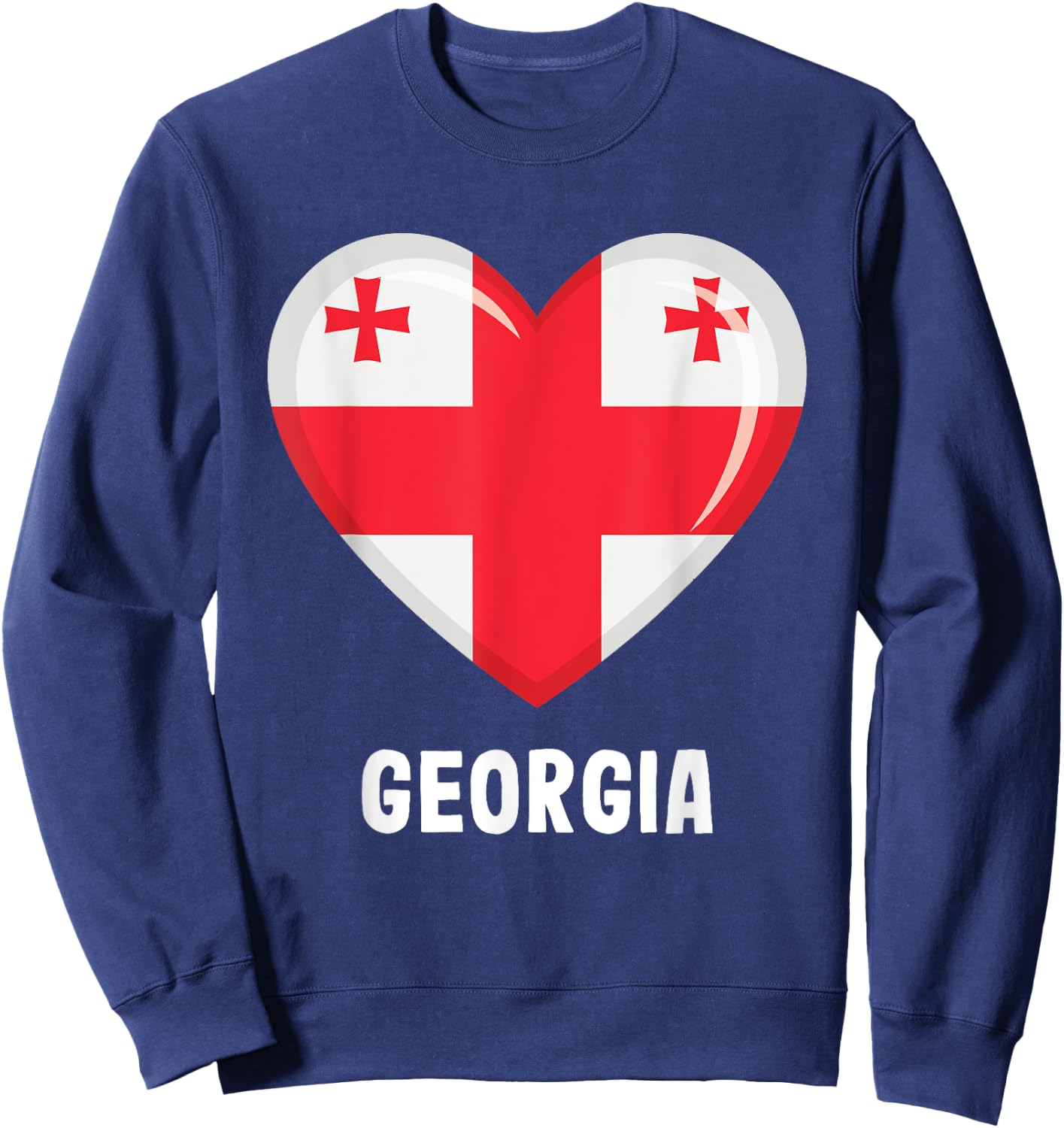 Georgian Flag Jersey Sweatshirt - Sweatshirt | Navy