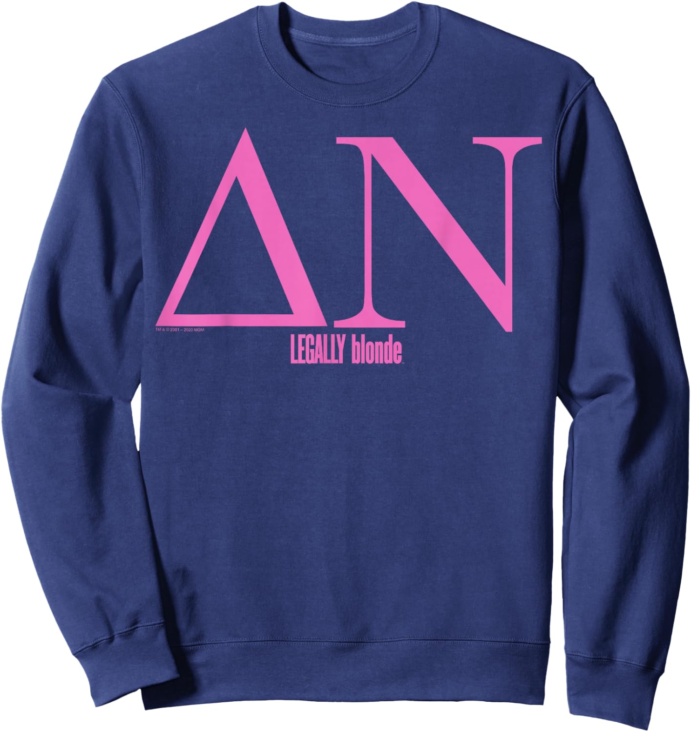 Legally Blonde Delta Nu Greek Letters Small Sweatshirt - Sweatshirt | Navy