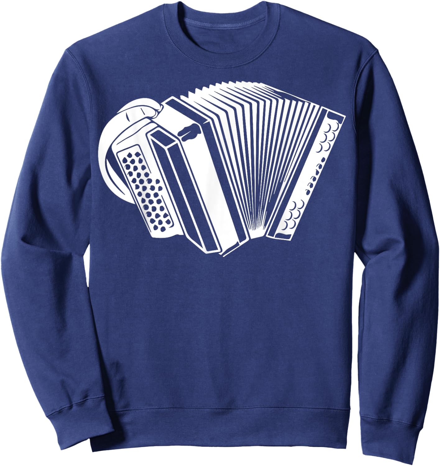 Graphic Accordion Instrument Men Women Hobby Learn Musician Sweatshirt - Sweatshirt | Navy