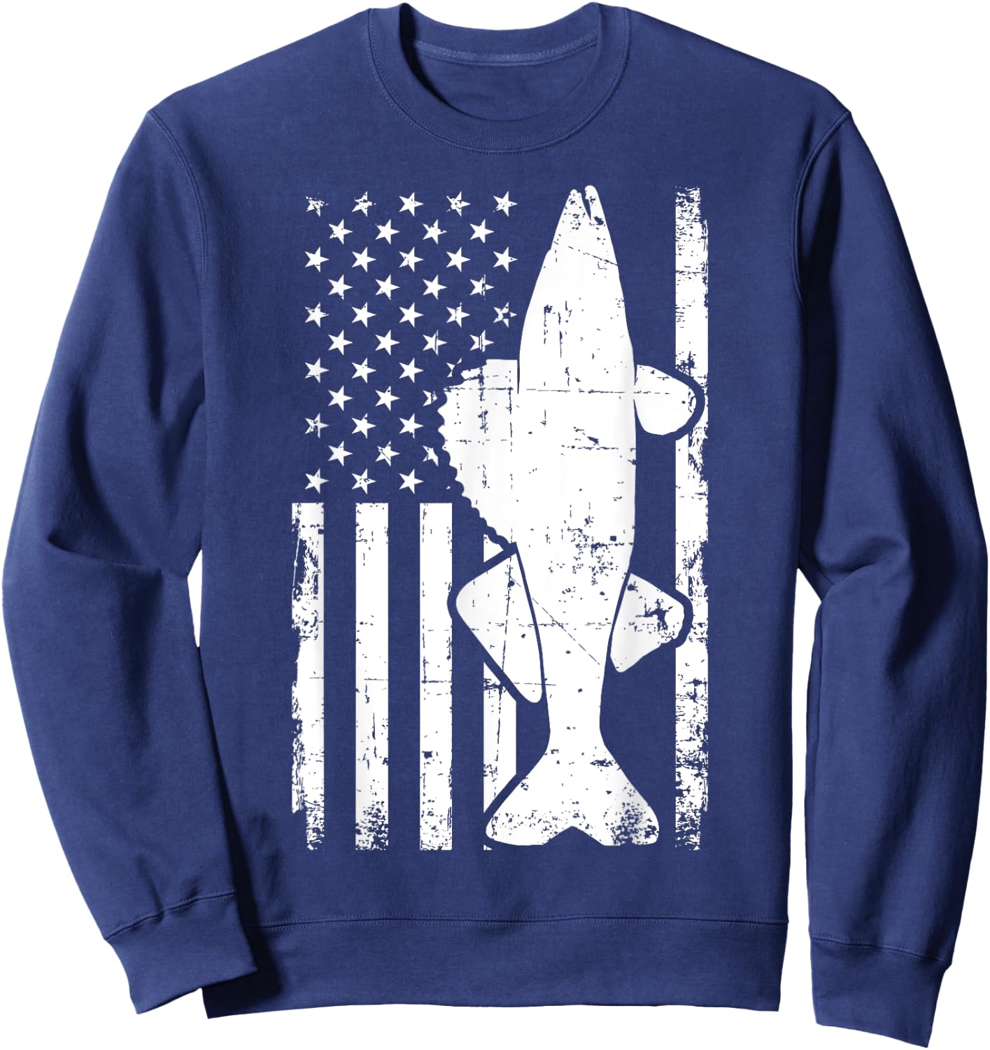 Walleye Fishing USA Sweatshirt - Sweatshirt | Navy