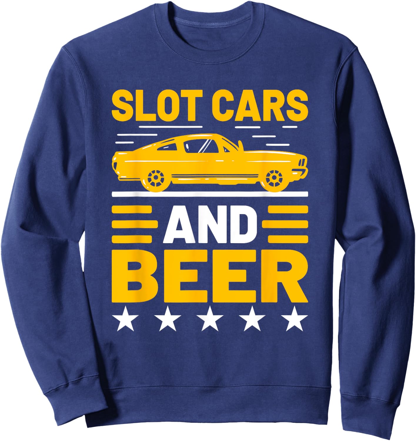 Slot Car Racing Nostalgic Muscle Car Project Car Car Guy Sweatshirt - Sweatshirt | Navy