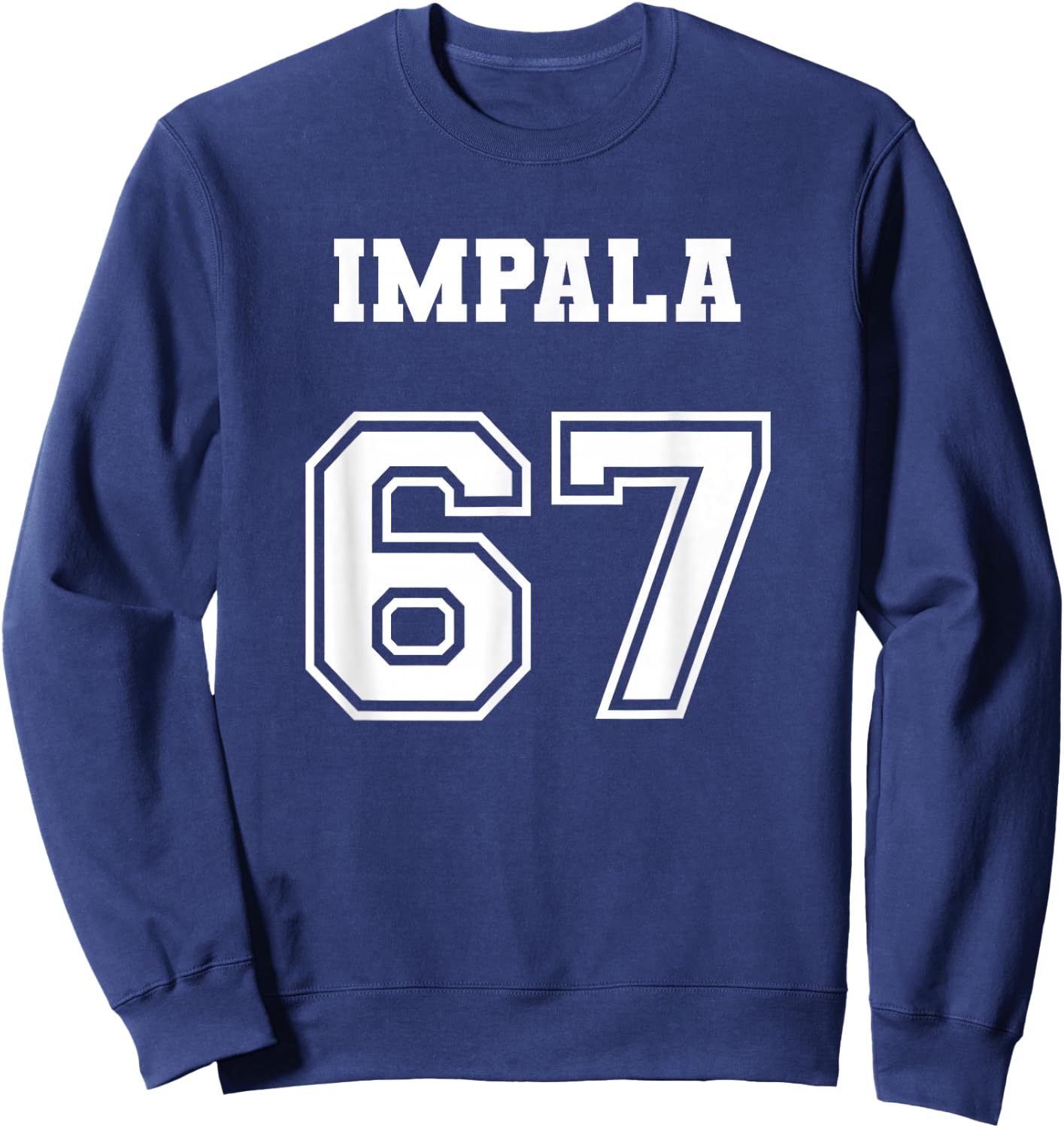 Jersey Style 67 1967 Impala Old School Lowrider Sweatshirt - Sweatshirt | Navy