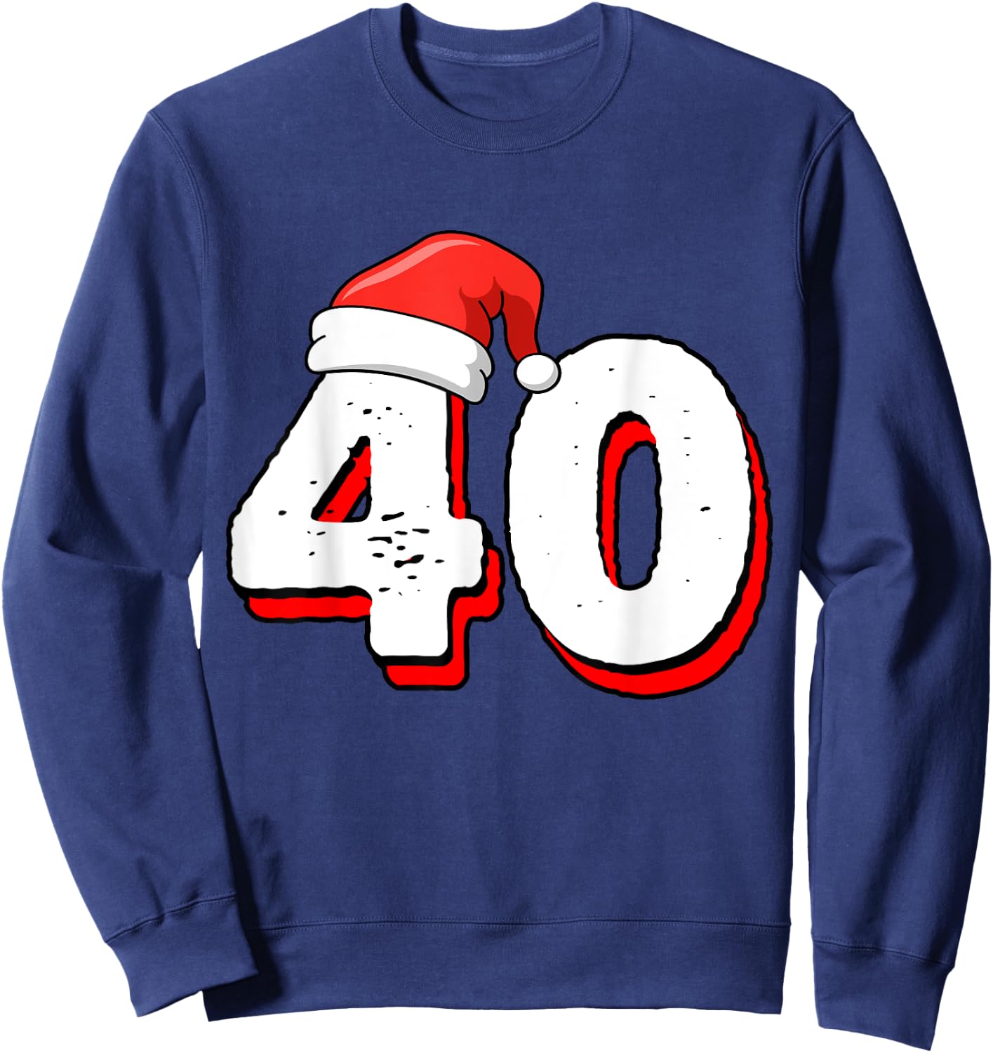 40th Birthday Christmas Number 40 Years Old Birthday Sweatshirt - Sweatshirt | Navy