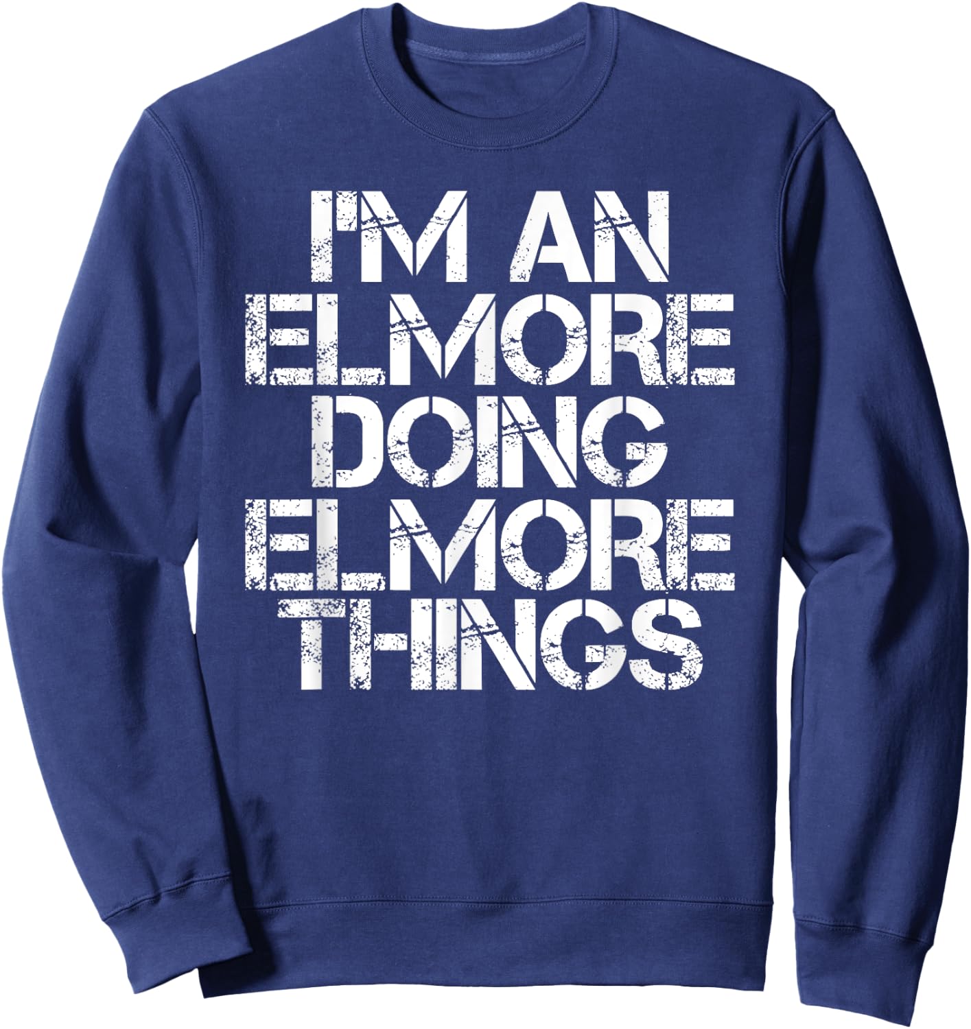 ELMORE Funny Surname Family Tree Birthday Reunion Gift Sweatshirt - Sweatshirt | Navy