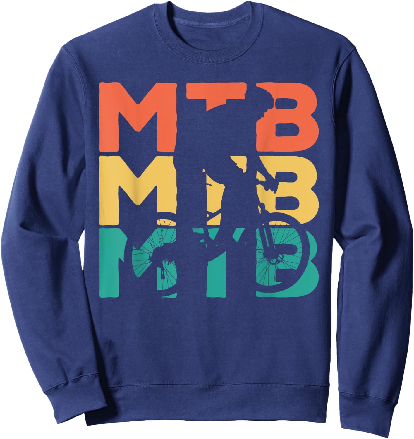 Retro Vintage MTB Gift Mountain Bikers Sweatshirt - Sweatshirt | Navy