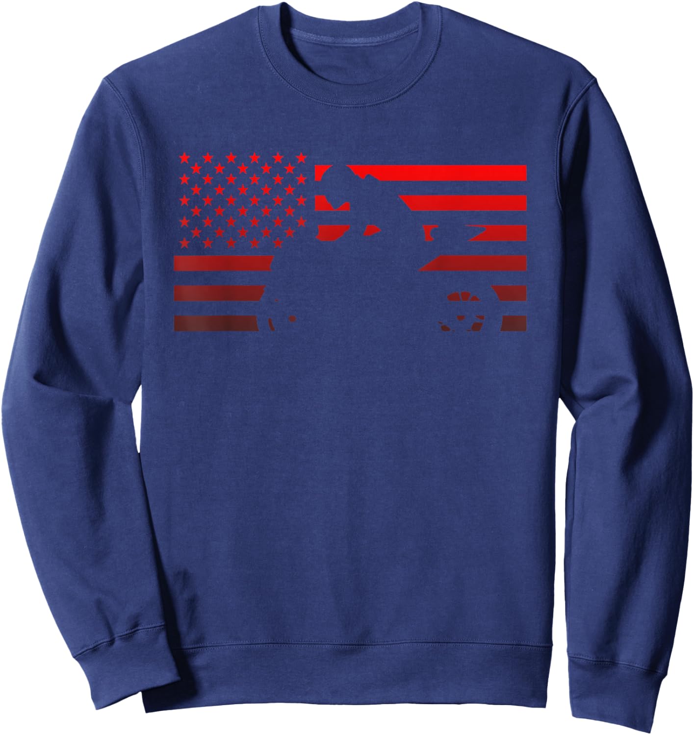 American Biker Motorcycle Sweatshirt - Sweatshirt | Navy