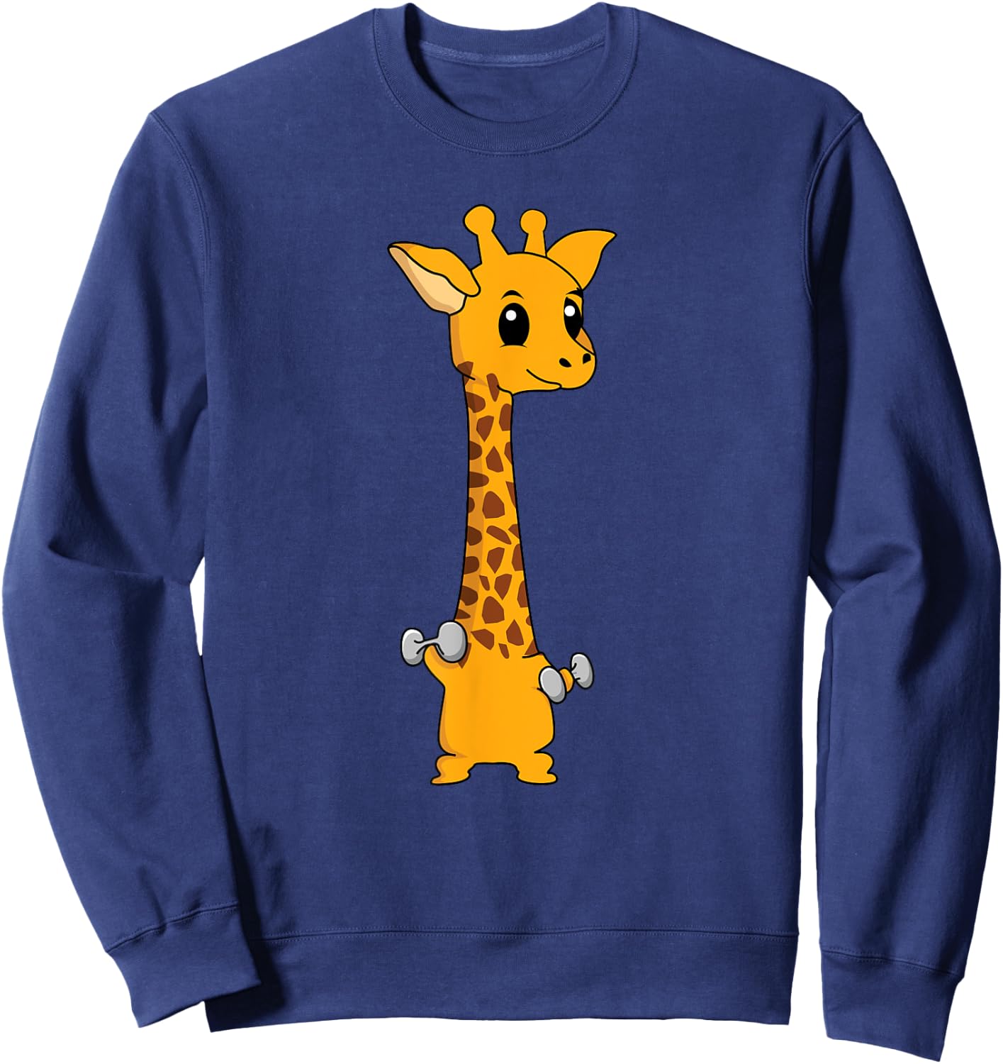 Funny Giraffe Camelopard Lifting Gym Motivation Sweatshirt - Sweatshirt | Navy