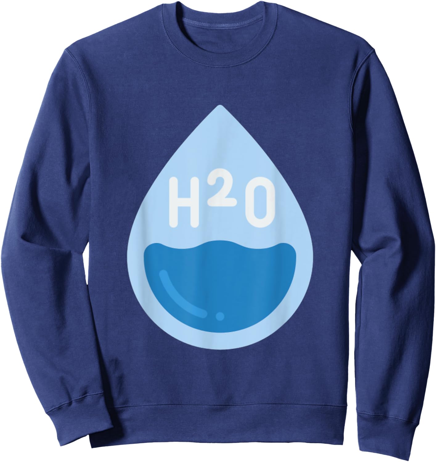 Water Droplet Waterdrop Raindrop Water Lover Hydration Sweatshirt - Sweatshirt | Navy