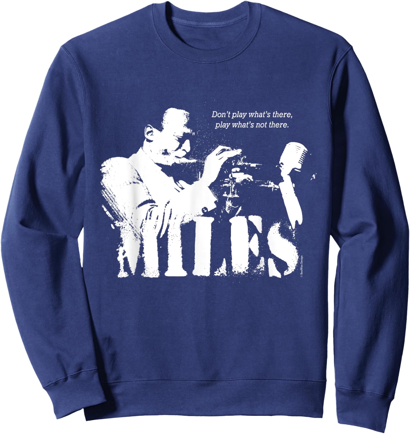 Miles Jazz Wisdom Trumpet Musician (1 Colour) Sweatshirt - Sweatshirt | Navy