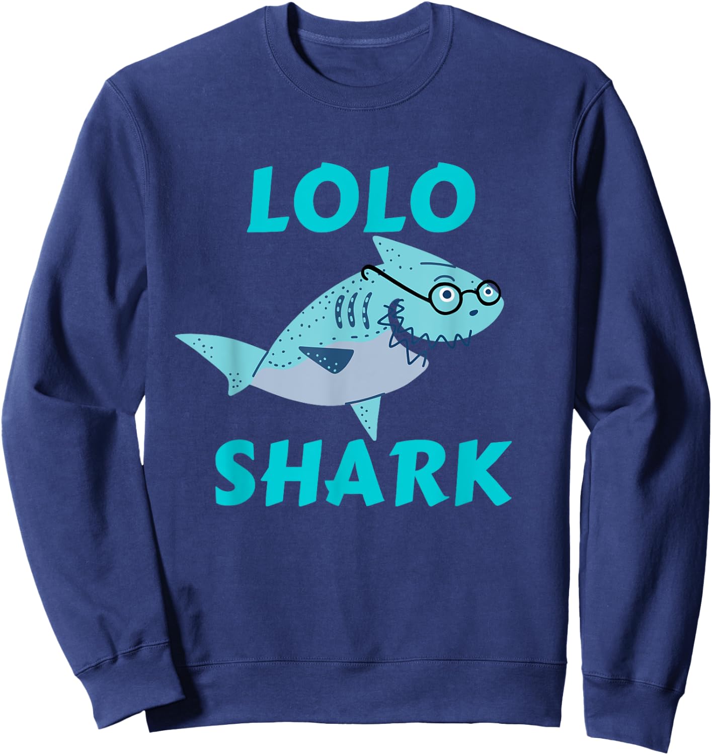 Lolo Shark Gift Filipino Grandpa Sweatshirt - Sweatshirt | Navy