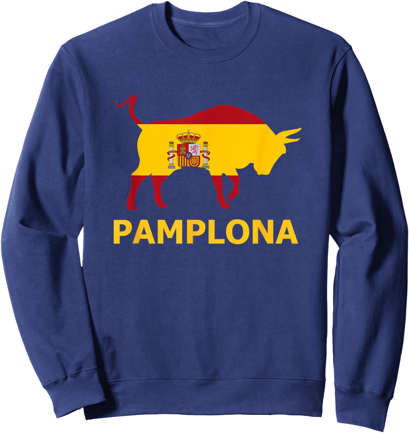 Pamplona Spain Spanish Bullfighting Running with the Bulls Sweatshirt - Sweatshirt | Navy