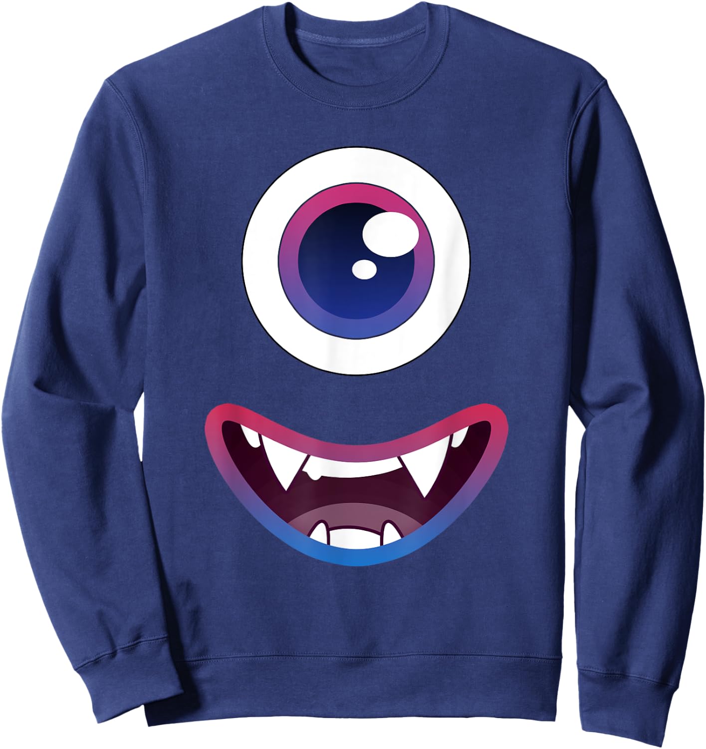 Monster Face Halloween Sweatshirt - Sweatshirt | Navy