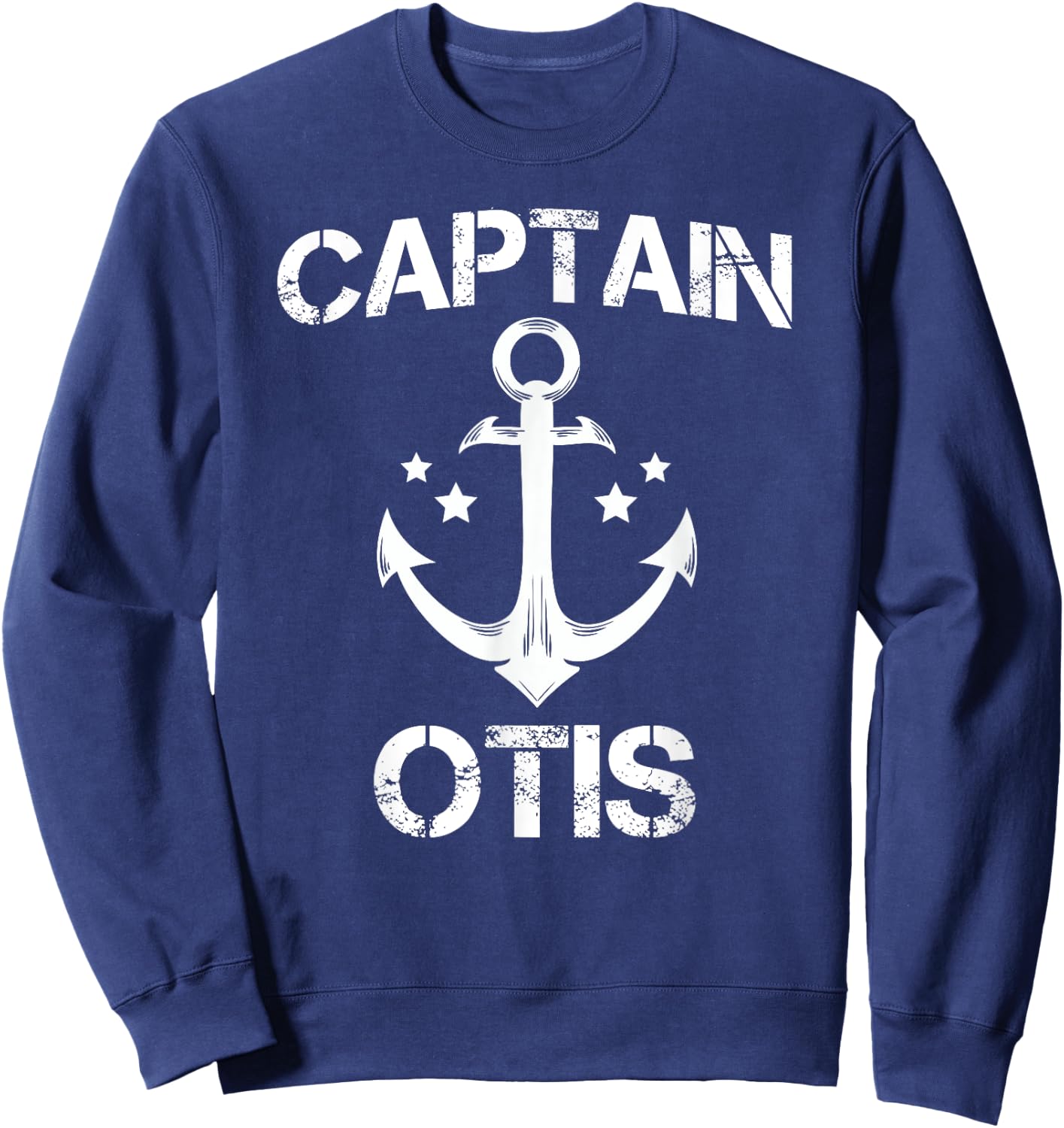 CAPTAIN OTIS Funny Birthday Personalized Name Boat Gift Sweatshirt - Sweatshirt | Navy
