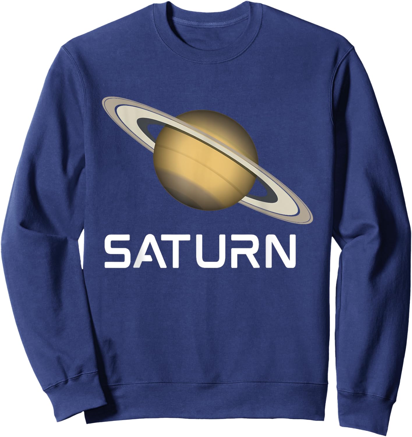 Solar System Planet Saturn Rings Outer Space Sweatshirt - Sweatshirt | Navy