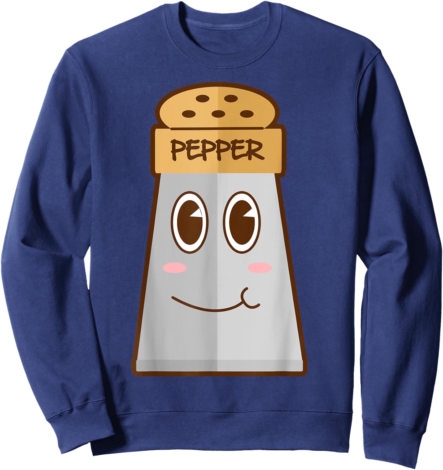 Funny SALT And Pepper Duo Valentines Halloween Easy Costume Sweatshirt - Sweatshirt | Navy
