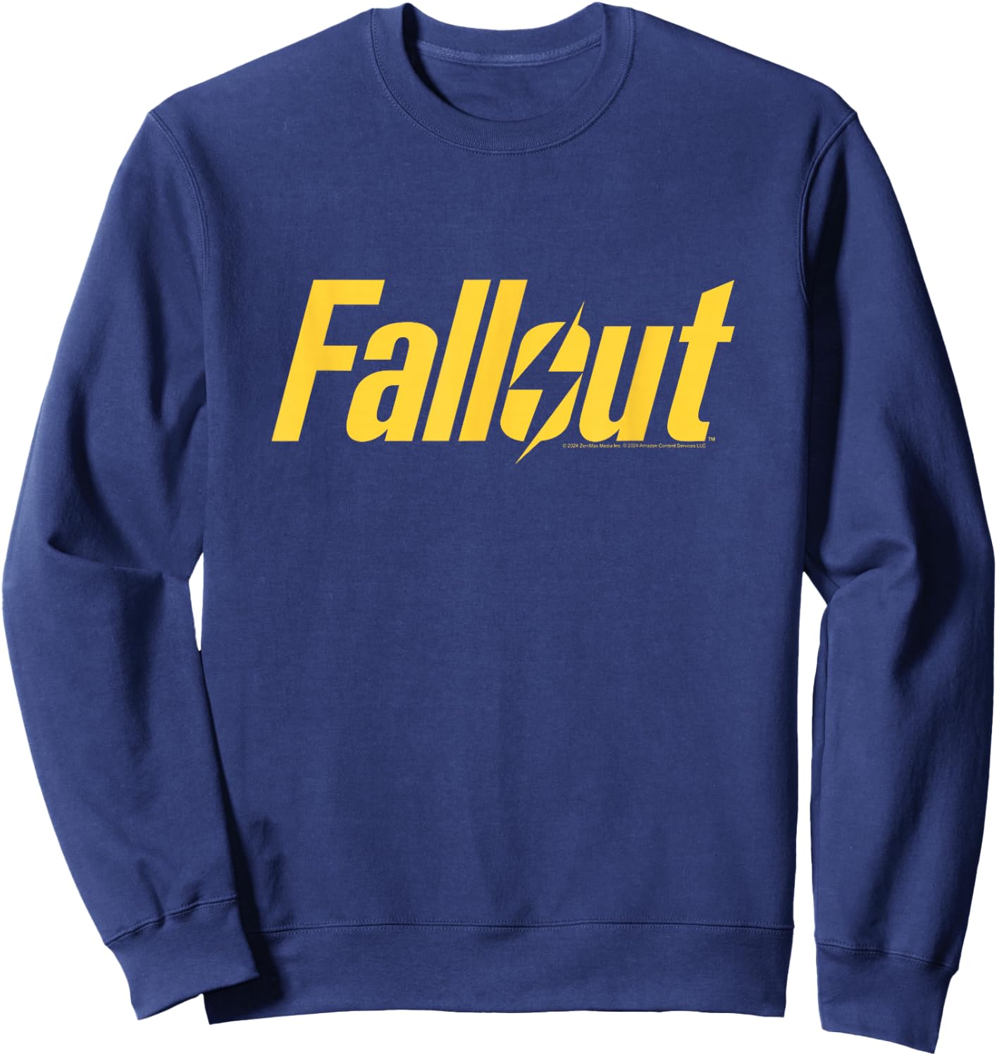 Fallout TV Series Yellow Lightning Logo Sweatshirt - Sweatshirt | Navy