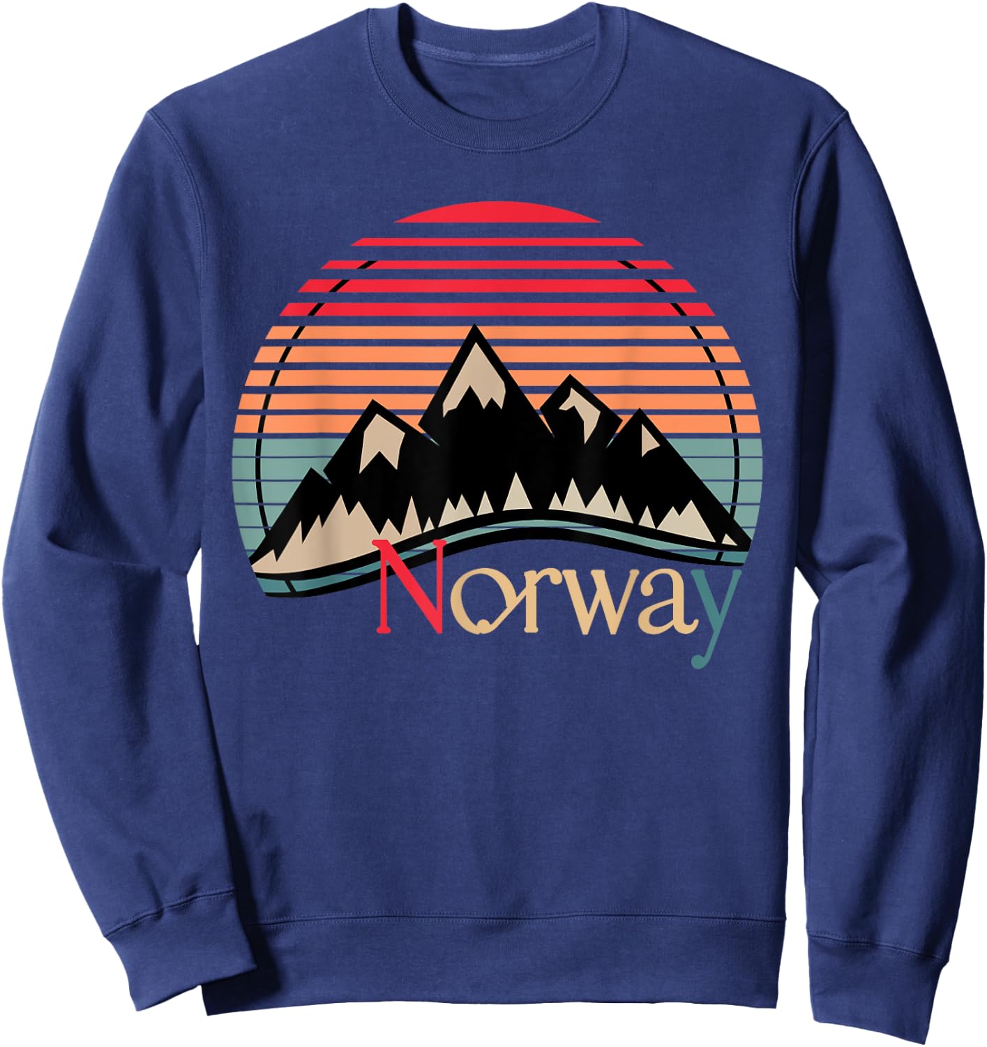 Norway Mountains Landscape Traveler Gift Norway Sweatshirt - Sweatshirt | Navy