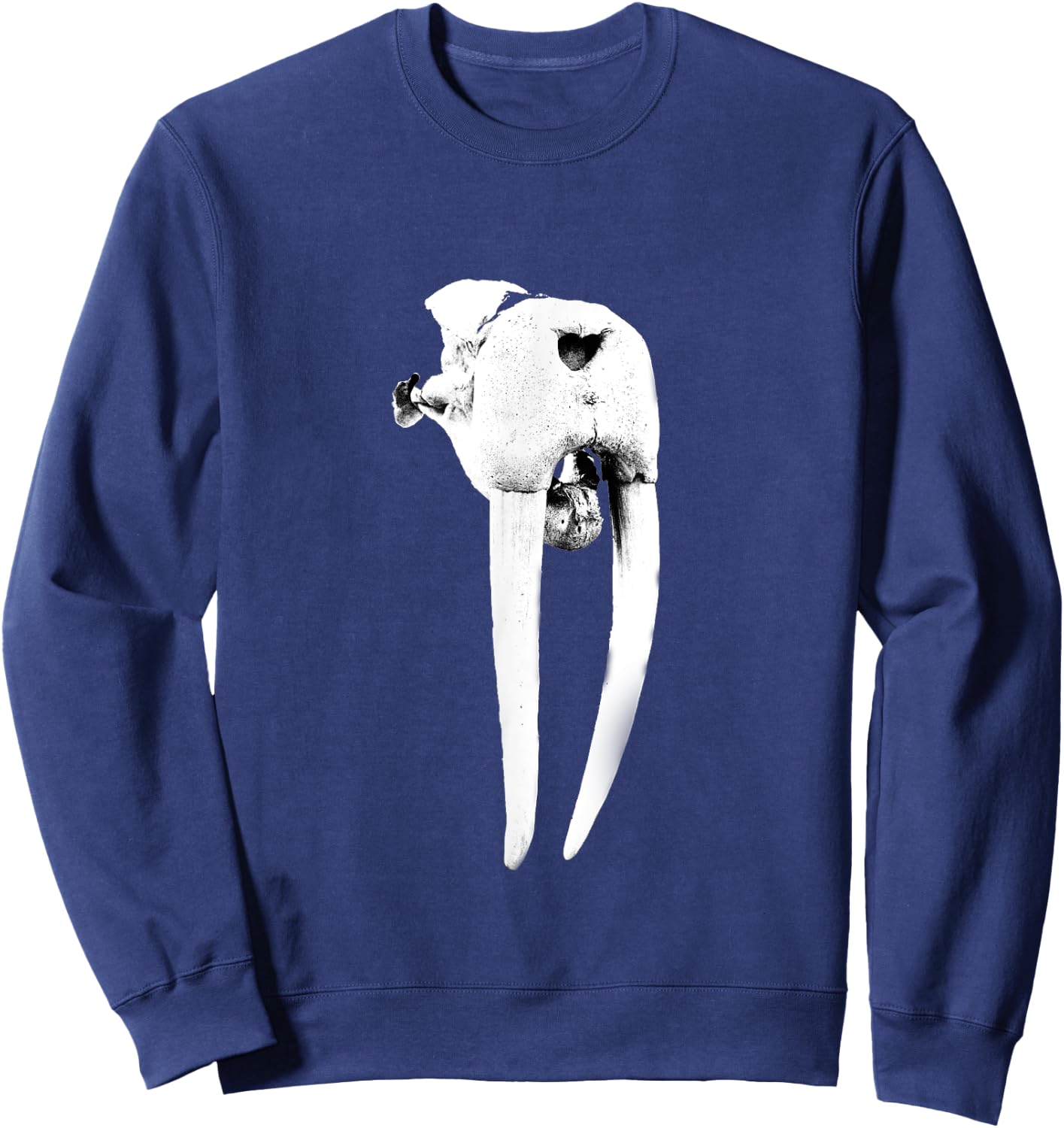 Fossilized Walrus Skull Tusk Sweatshirt - Sweatshirt | Navy