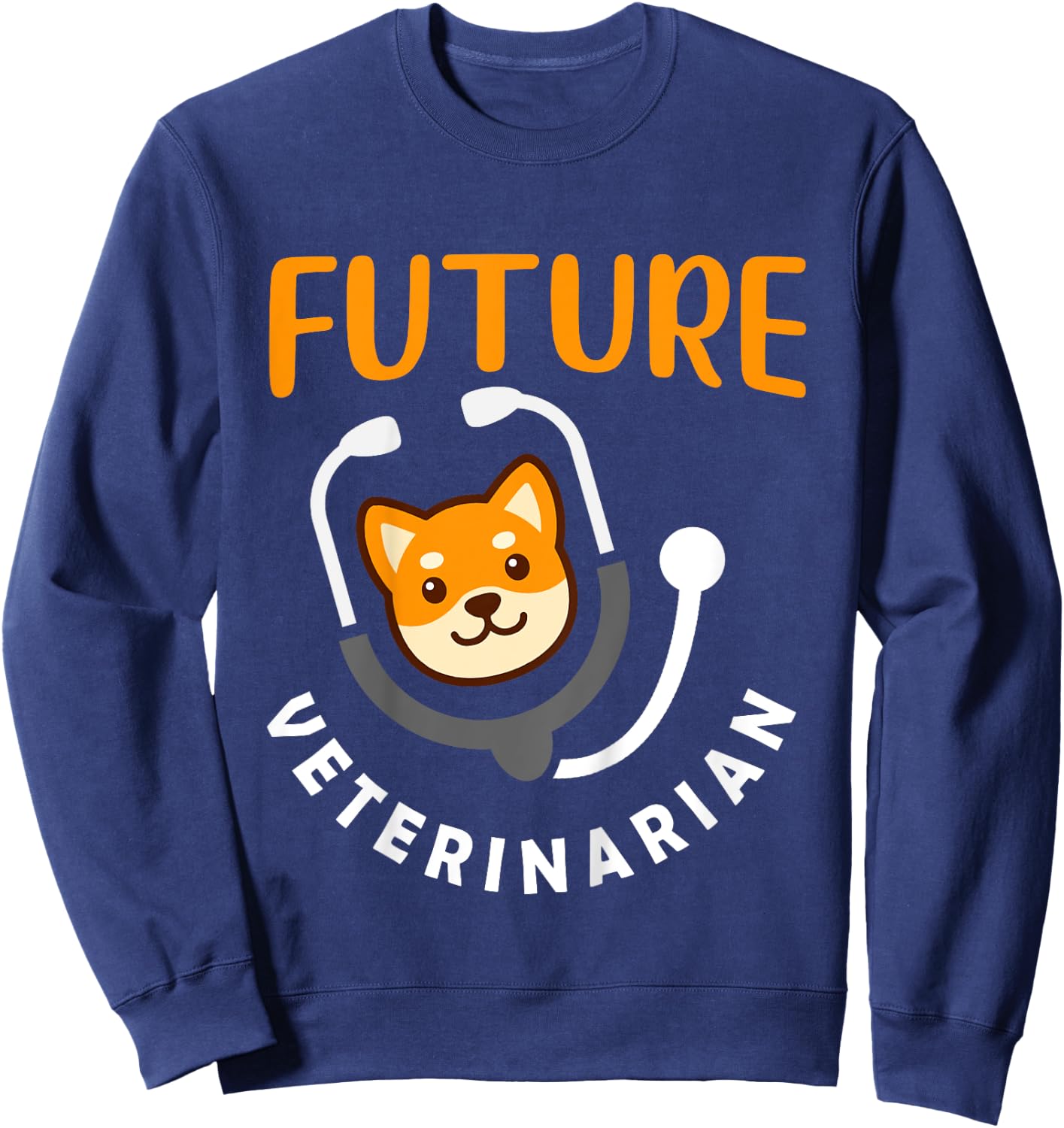 Kids Future Veterinarian Gift Vet Costume Kit Men Women Kids Vet Sweatshirt - Sweatshirt | Navy