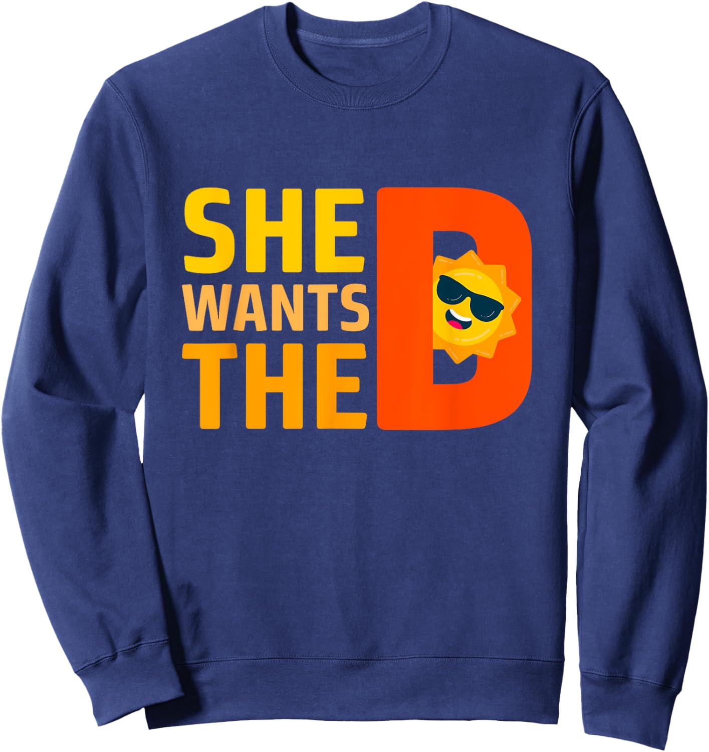 It wants the vitamin D sun tanning sun retro vitamin D Sweatshirt - Sweatshirt | Navy