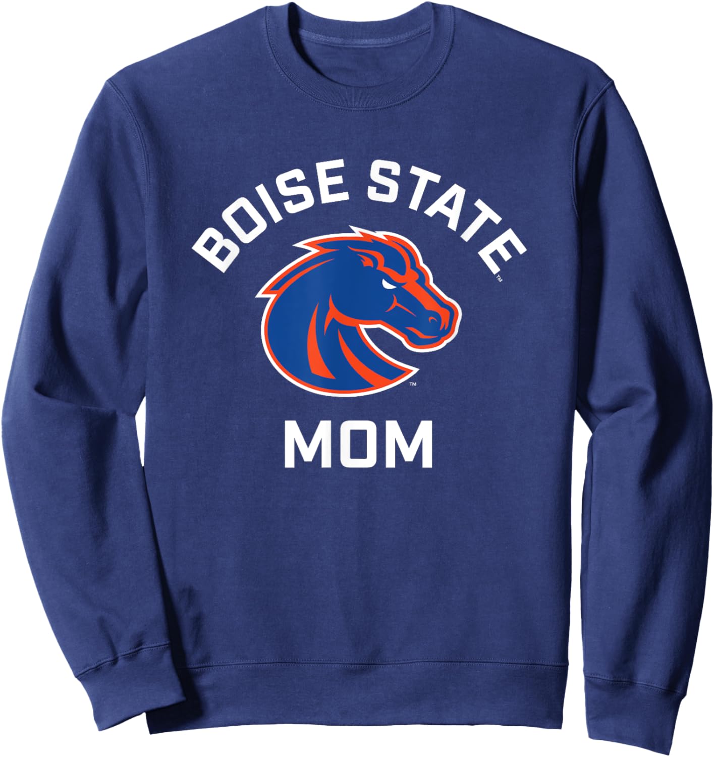 Boise State University BSU Broncos Arched Mom Sweatshirt - Sweatshirt | Navy