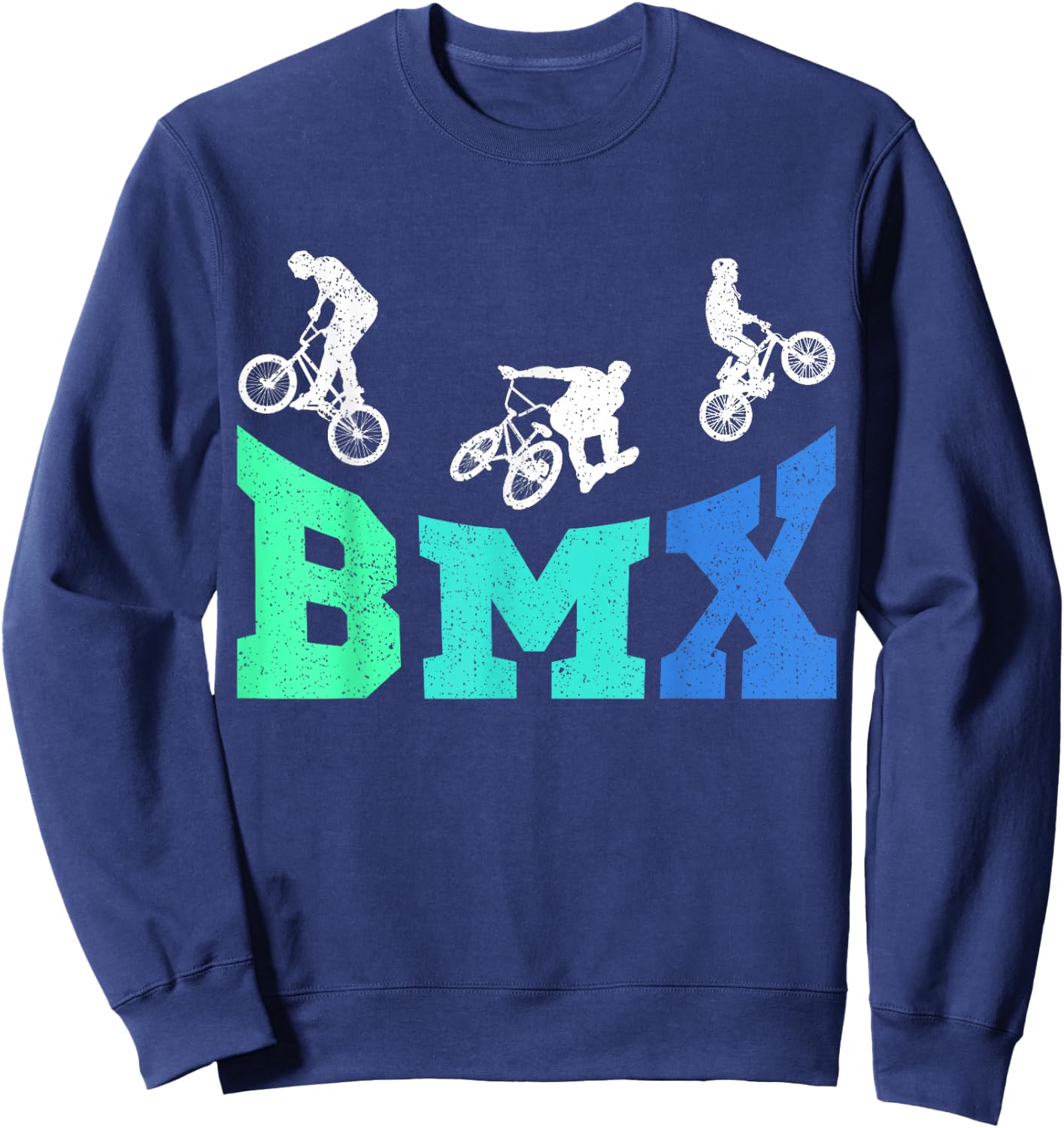 BMX Bike Bicycle Boys Kids Men Sweatshirt - Sweatshirt | Navy