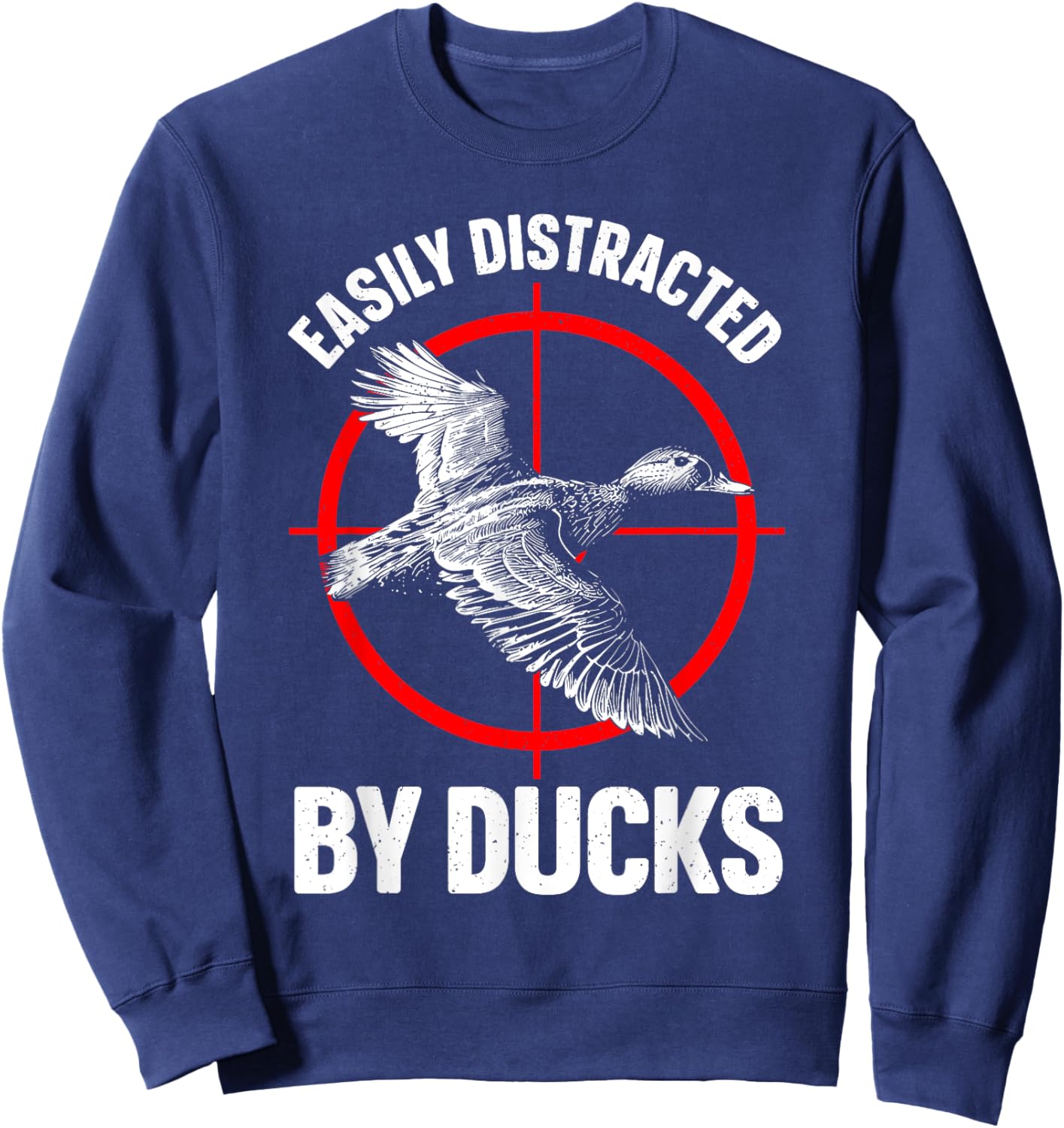 Duck Hunting Art Women Mallard Hunter Duck Hunting Sweatshirt - Sweatshirt | Navy