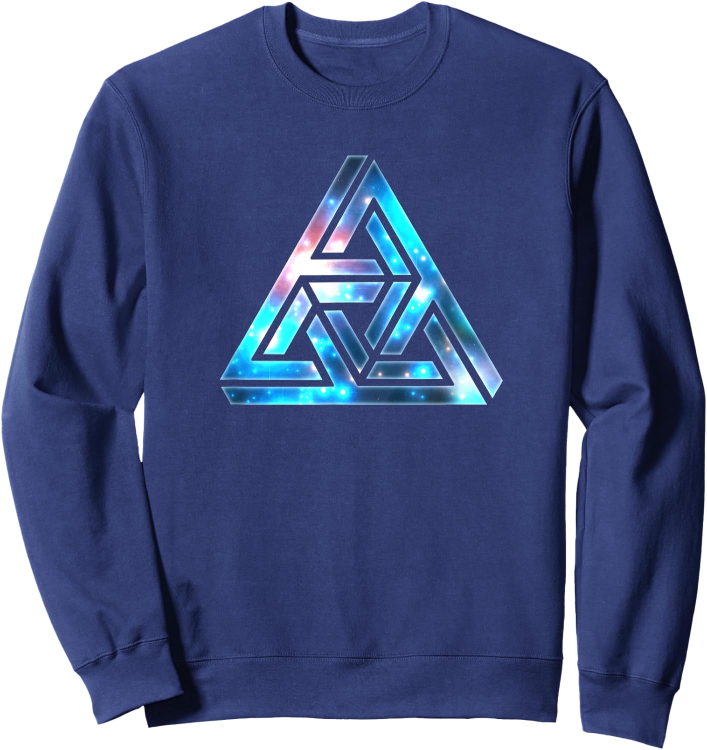 Impossible Triangle Optical Illusion Penrose Maths Sweatshirt - Sweatshirt | Navy