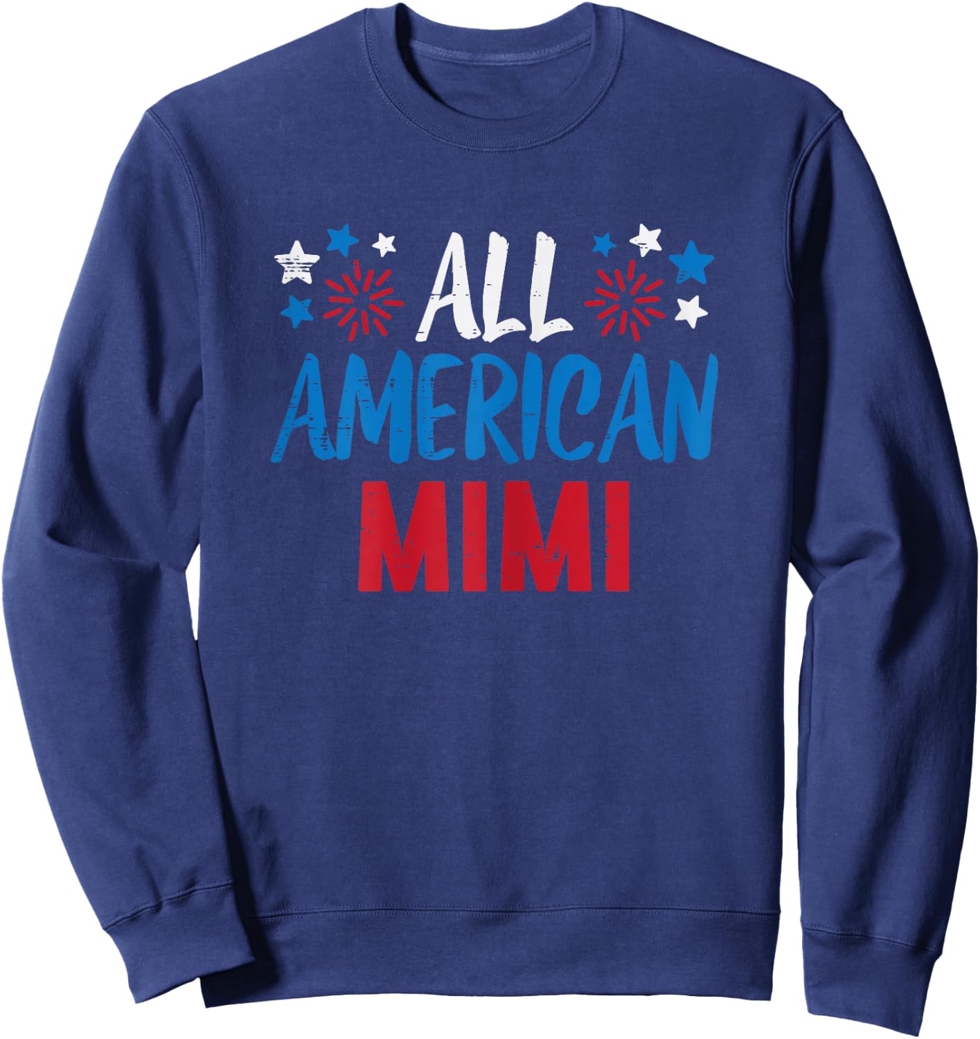 All American Mimi Grandma 4th July Matching Family Patriot Sweatshirt - Sweatshirt | Navy
