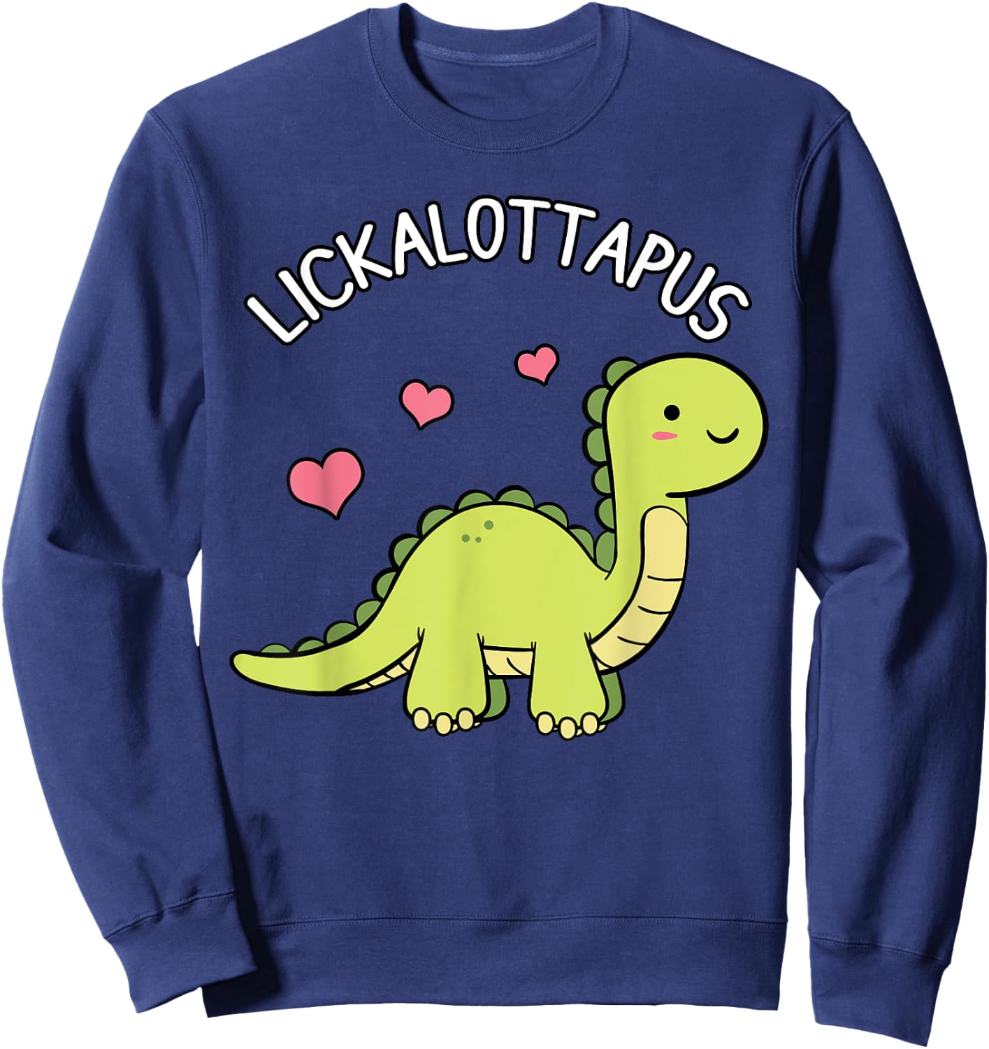 Lickalottapus Dinosaur Homosexuality Rainbow Flags Pride Sweatshirt - Sweatshirt | Navy