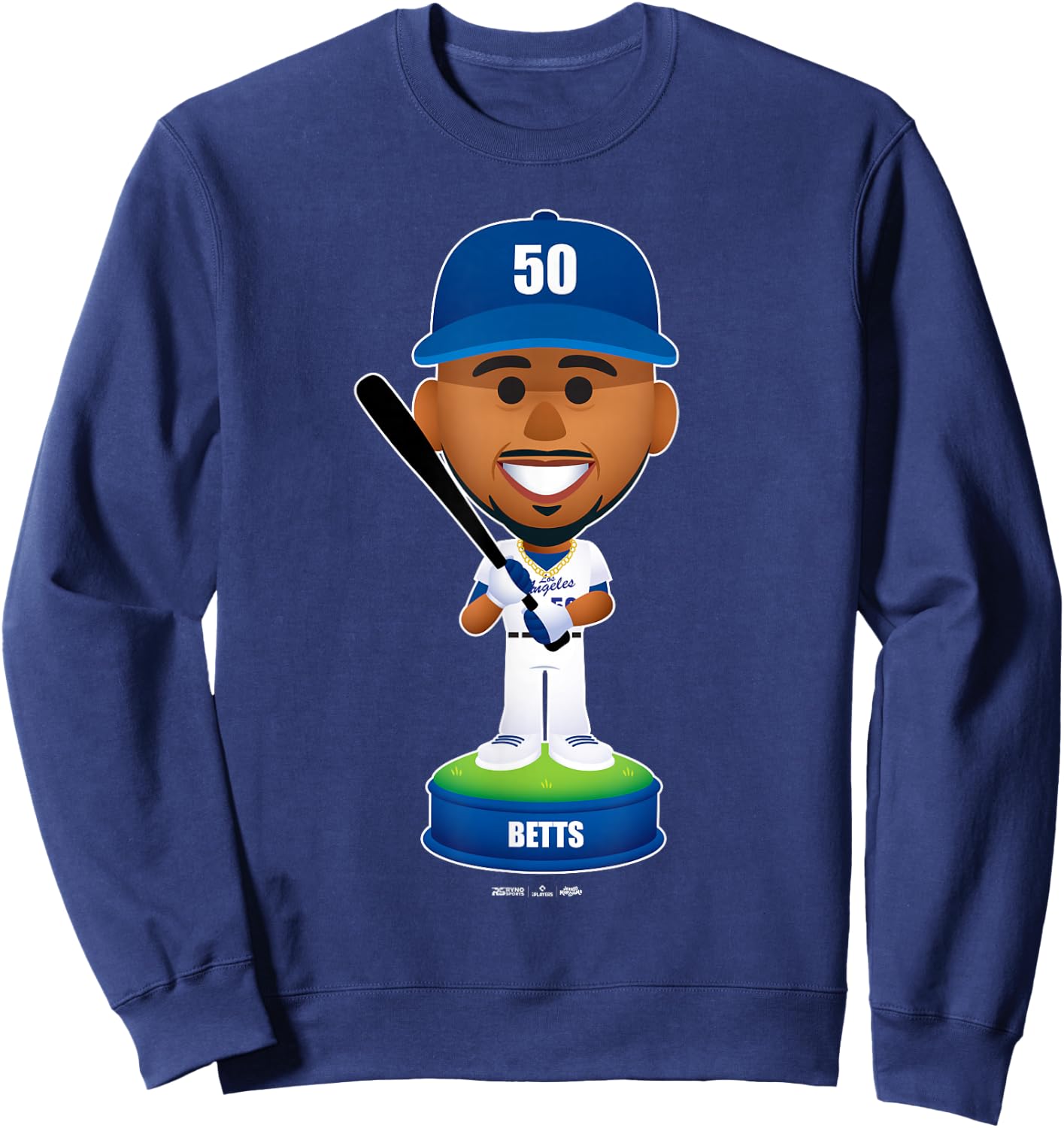 Mookie Betts Los Angeles Baseball Bobblehead MLBPA Sweatshirt - Sweatshirt | Navy